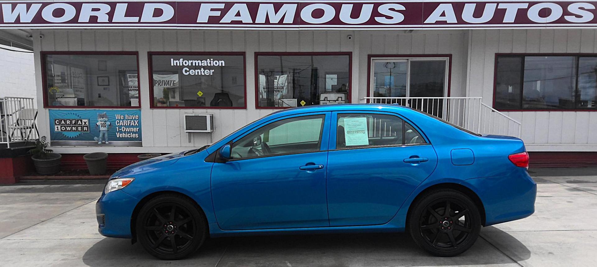 2009 BLUE Toyota Corolla Base 4-Speed AT (1NXBU40E29Z) with an 1.8L L4 DOHC 16V engine, 4-Speed Automatic Overdrive transmission, located at 502 S. Riverside Avenue, Medford, OR, 97501, (541) 773-3136, 42.322803, -122.867477 - Photo#0