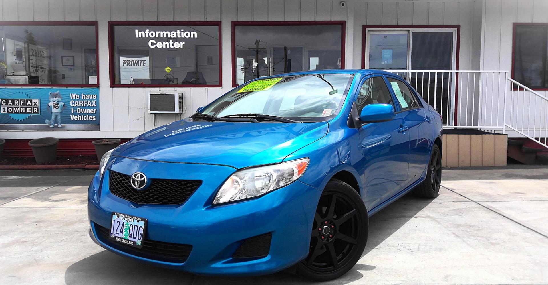 2009 BLUE Toyota Corolla Base 4-Speed AT (1NXBU40E29Z) with an 1.8L L4 DOHC 16V engine, 4-Speed Automatic Overdrive transmission, located at 502 S. Riverside Avenue, Medford, OR, 97501, (541) 773-3136, 42.322803, -122.867477 - Photo#1