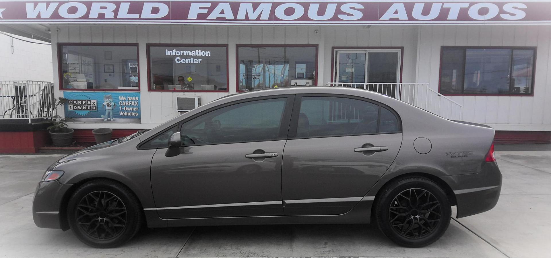2010 BROWN Honda Civic LX Sedan 5-Speed AT (19XFA1F56AE) with an 1.8L L4 SOHC 16V engine, 5-Speed Automatic transmission, located at 502 S. Riverside Avenue, Medford, OR, 97501, (541) 773-3136, 42.322803, -122.867477 - Photo#0