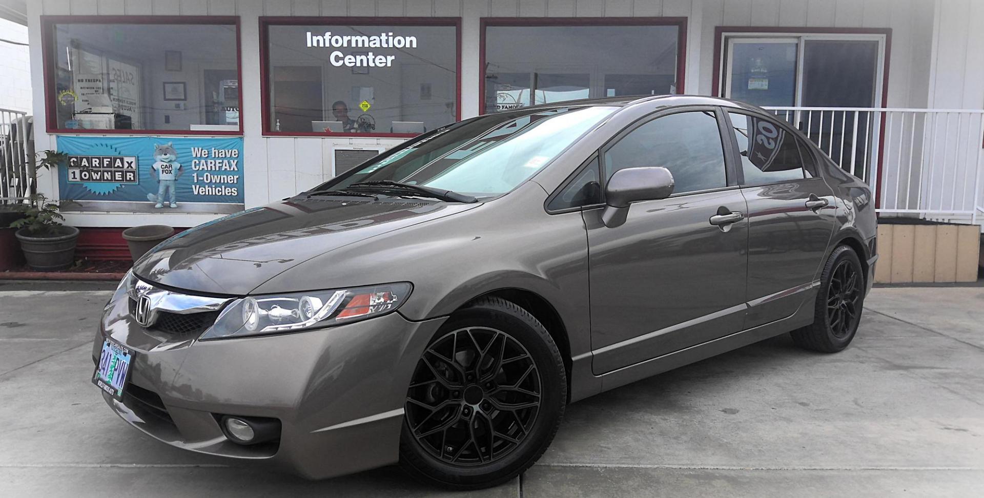 2010 BROWN Honda Civic LX Sedan 5-Speed AT (19XFA1F56AE) with an 1.8L L4 SOHC 16V engine, 5-Speed Automatic transmission, located at 502 S. Riverside Avenue, Medford, OR, 97501, (541) 773-3136, 42.322803, -122.867477 - Photo#1