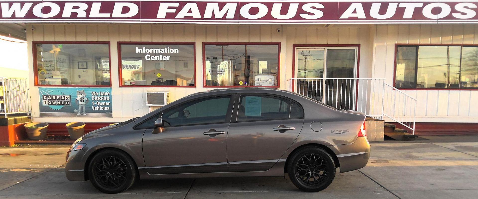 2010 BROWN Honda Civic LX Sedan 5-Speed AT (19XFA1F56AE) with an 1.8L L4 SOHC 16V engine, 5-Speed Automatic transmission, located at 502 S. Riverside Avenue, Medford, OR, 97501, (541) 773-3136, 42.322803, -122.867477 - Photo#0