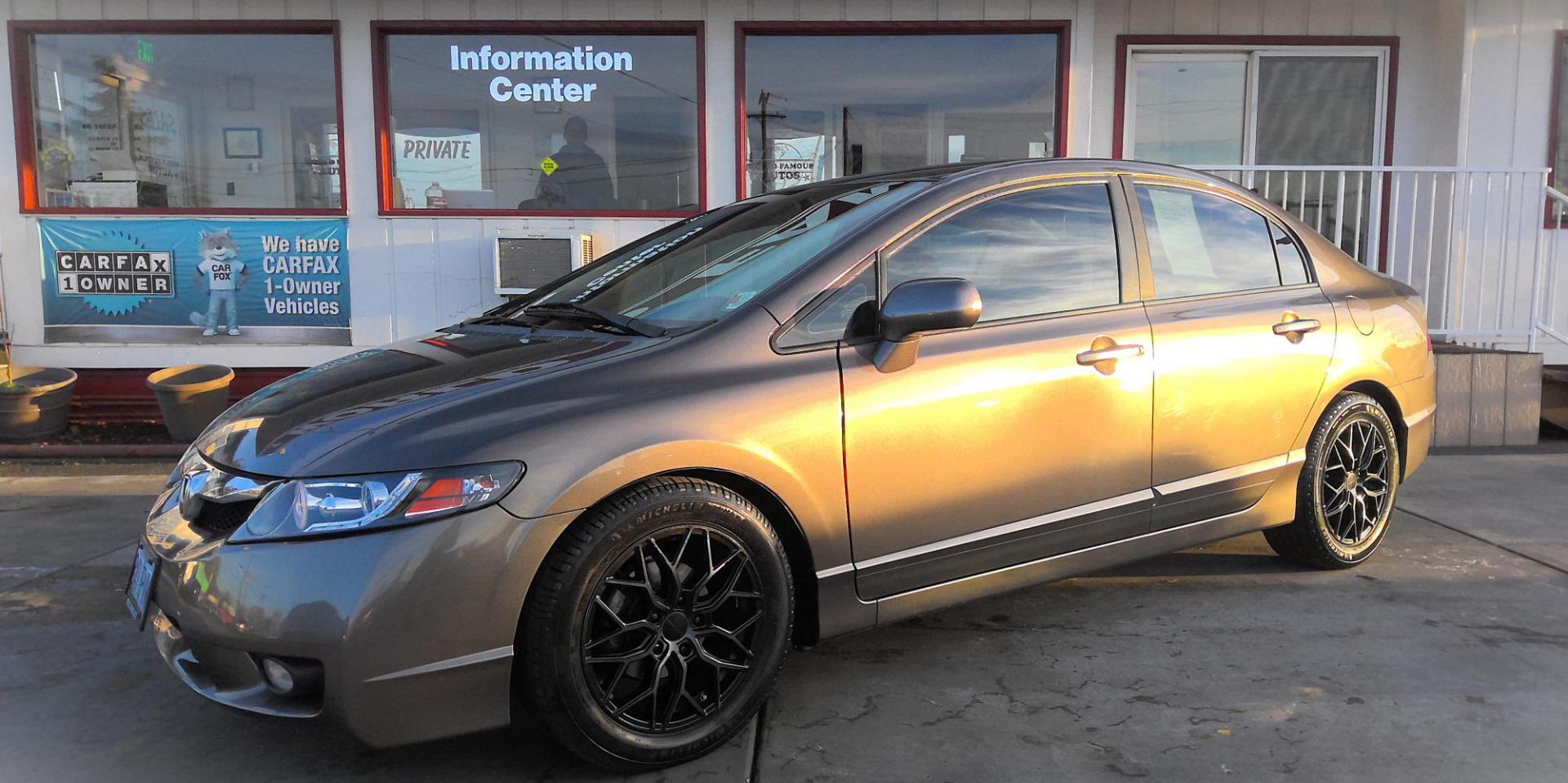 2010 BROWN Honda Civic LX Sedan 5-Speed AT (19XFA1F56AE) with an 1.8L L4 SOHC 16V engine, 5-Speed Automatic transmission, located at 502 S. Riverside Avenue, Medford, OR, 97501, (541) 773-3136, 42.322803, -122.867477 - Photo#1