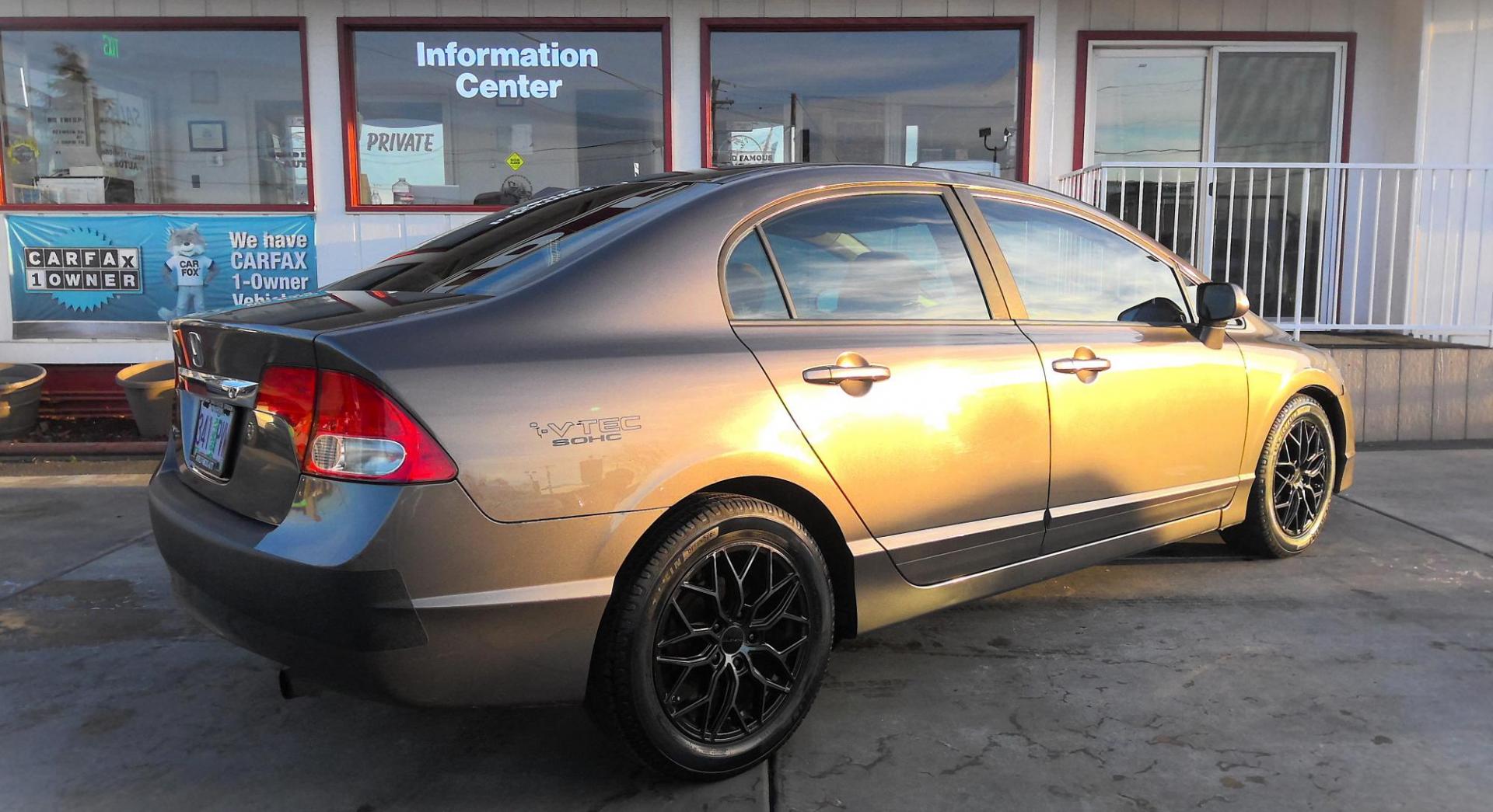 2010 BROWN Honda Civic LX Sedan 5-Speed AT (19XFA1F56AE) with an 1.8L L4 SOHC 16V engine, 5-Speed Automatic transmission, located at 502 S. Riverside Avenue, Medford, OR, 97501, (541) 773-3136, 42.322803, -122.867477 - Photo#2