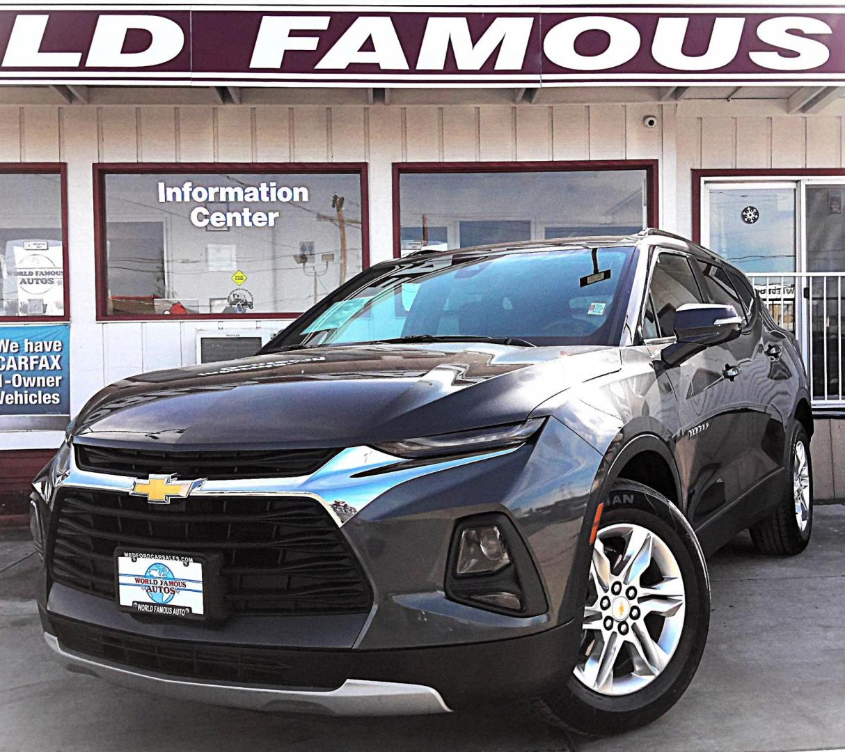 2022 GRAY Chevrolet Blazer 2LT AWD (3GNKBHR48NS) with an 2.0L L4 DOHC 16 TURBO engine, 9A transmission, located at 502 S. Riverside Avenue, Medford, OR, 97501, (541) 773-3136, 42.322803, -122.867477 - Photo#1