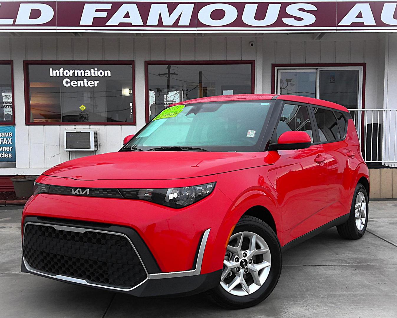 2023 RED Kia Soul LX CVT (KNDJ23AU0P7) with an 2.0L L4 DOHC 16V engine, CVT transmission, located at 502 S. Riverside Avenue, Medford, OR, 97501, (541) 773-3136, 42.322803, -122.867477 - Photo#1