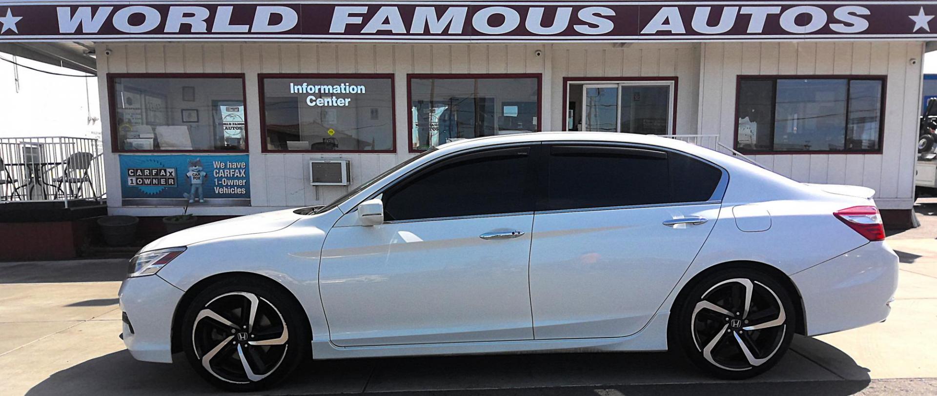 2016 WHITE Honda Accord Touring V6 Sedan 6-Spd AT (1HGCR3F94GA) with an 3.5L V6 SOHC 24V engine, 6A transmission, located at 502 S. Riverside Avenue, Medford, OR, 97501, (541) 773-3136, 42.322803, -122.867477 - Photo#0