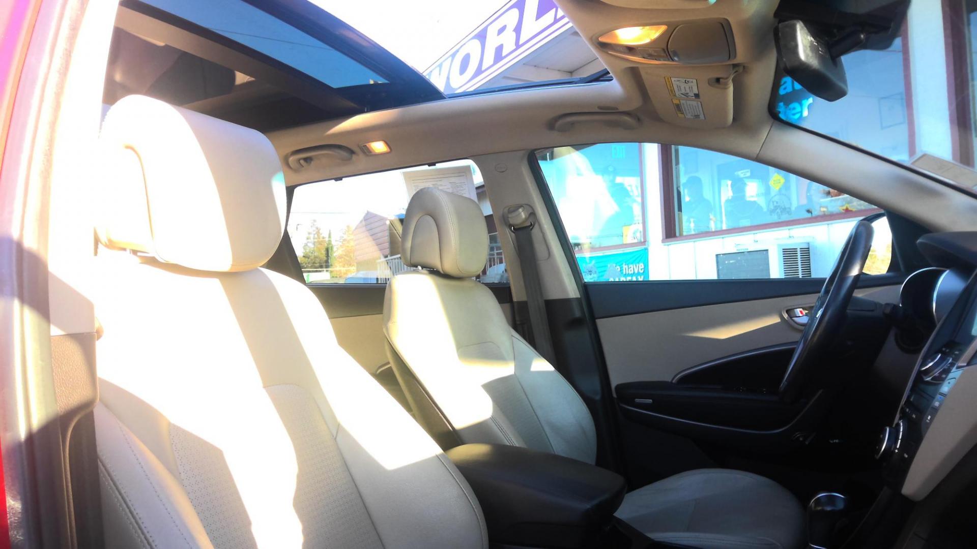 2014 RED Hyundai Santa Fe Limited AWD (KM8SRDHFXEU) with an 3.3L V6 DOHC 24V engine, 6-Speed Automatic transmission, located at 502 S. Riverside Avenue, Medford, OR, 97501, (541) 773-3136, 42.322803, -122.867477 - Photo#11