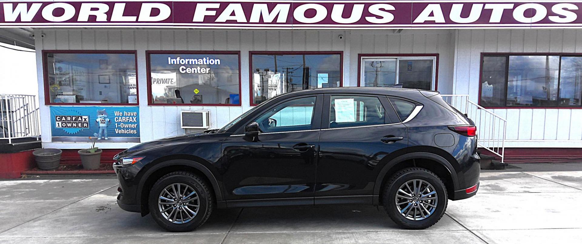 2017 BLACK Mazda CX-5 Sport AWD (JM3KFBBL4H0) with an 2.5L L4 DOHC 16V engine, 6A transmission, located at 502 S. Riverside Avenue, Medford, OR, 97501, (541) 773-3136, 42.322803, -122.867477 - Photo#0