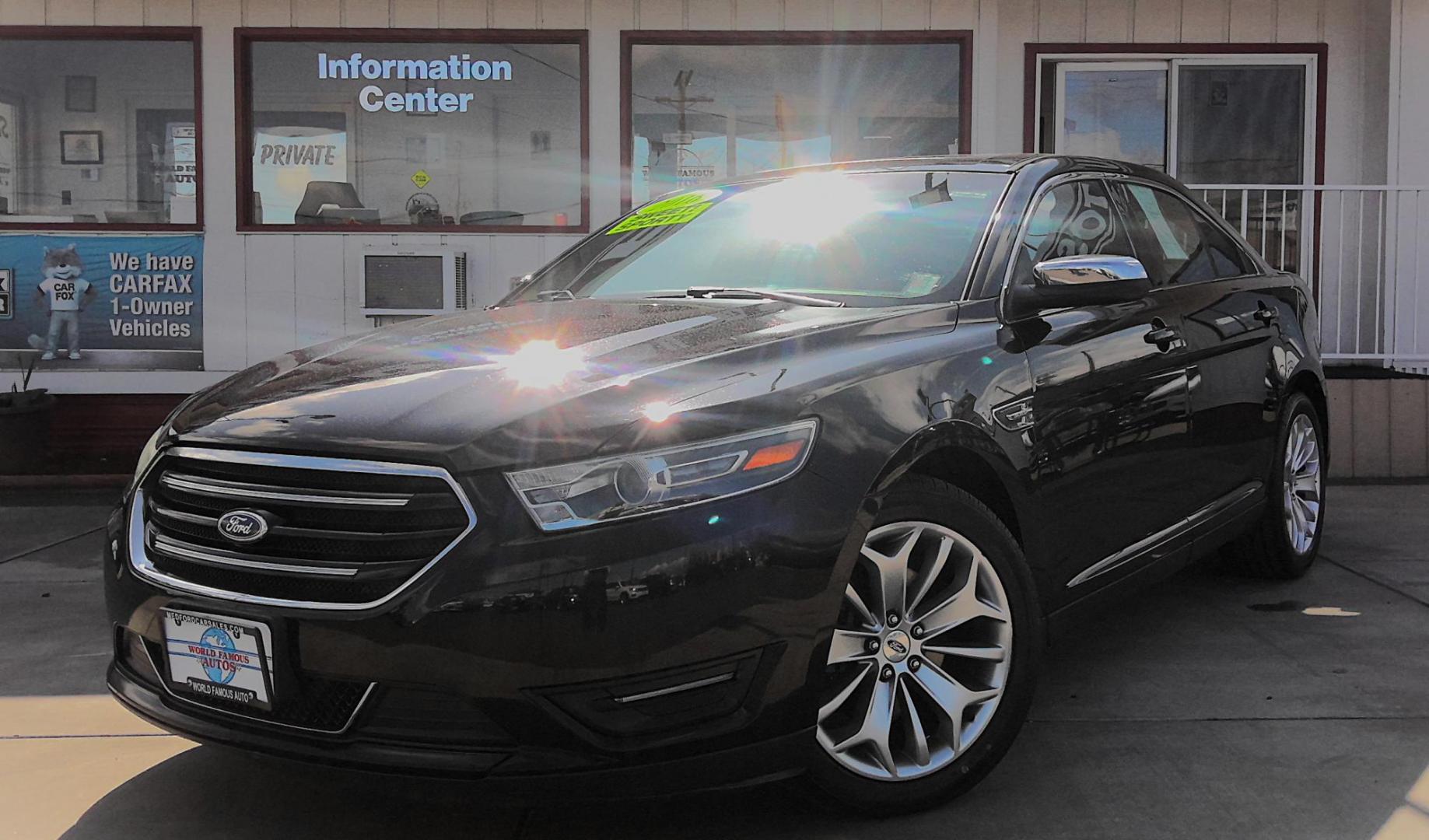 2016 BLACK Ford Taurus Limited FWD (1FAHP2F80GG) with an 3.5L V6 DOHC 24V engine, 6A transmission, located at 502 S. Riverside Avenue, Medford, OR, 97501, (541) 773-3136, 42.322803, -122.867477 - Photo#1