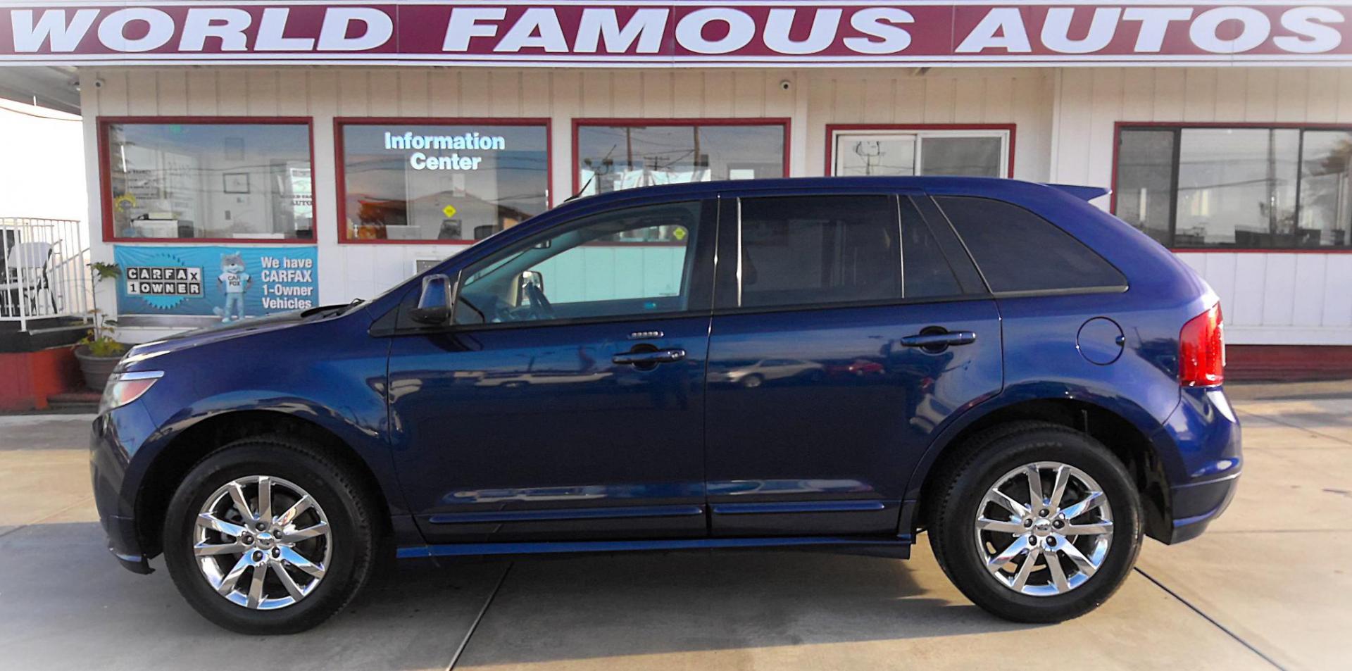 2011 BLUE Ford Edge Sport AWD (2FMDK4AK9BB) with an 3.7L V6 DOHC 24V engine, 6-Speed Automatic transmission, located at 502 S. Riverside Avenue, Medford, OR, 97501, (541) 773-3136, 42.322803, -122.867477 - Photo#0