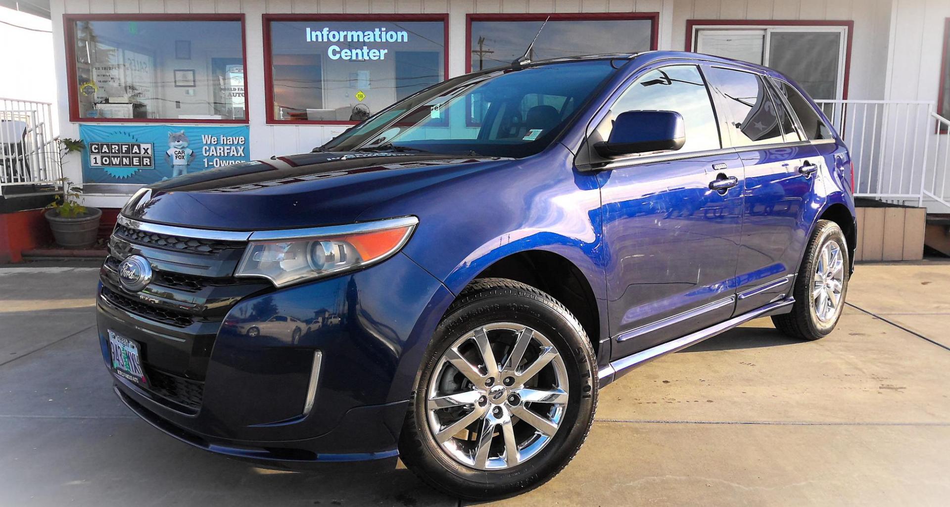2011 BLUE Ford Edge Sport AWD (2FMDK4AK9BB) with an 3.7L V6 DOHC 24V engine, 6-Speed Automatic transmission, located at 502 S. Riverside Avenue, Medford, OR, 97501, (541) 773-3136, 42.322803, -122.867477 - Photo#1