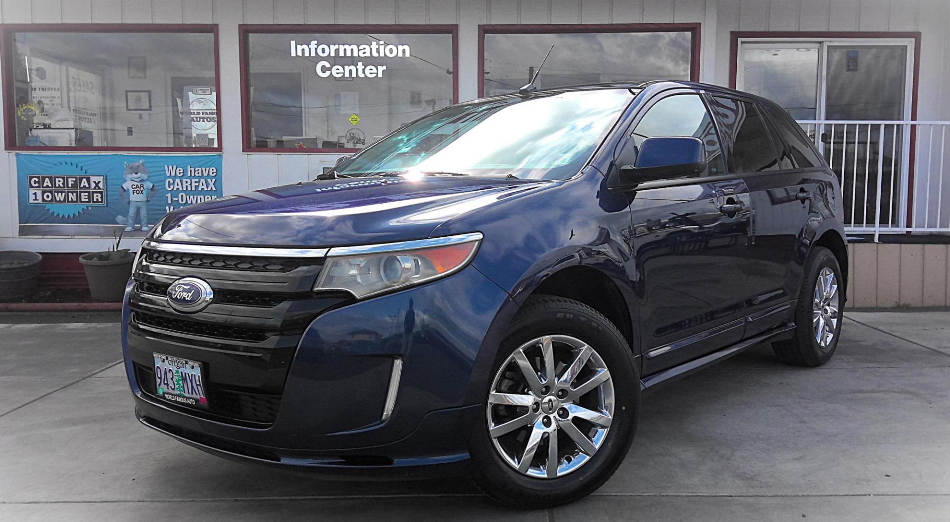 2011 BLUE Ford Edge Sport AWD (2FMDK4AK9BB) with an 3.7L V6 DOHC 24V engine, 6-Speed Automatic transmission, located at 502 S. Riverside Avenue, Medford, OR, 97501, (541) 773-3136, 42.322803, -122.867477 - Photo#1