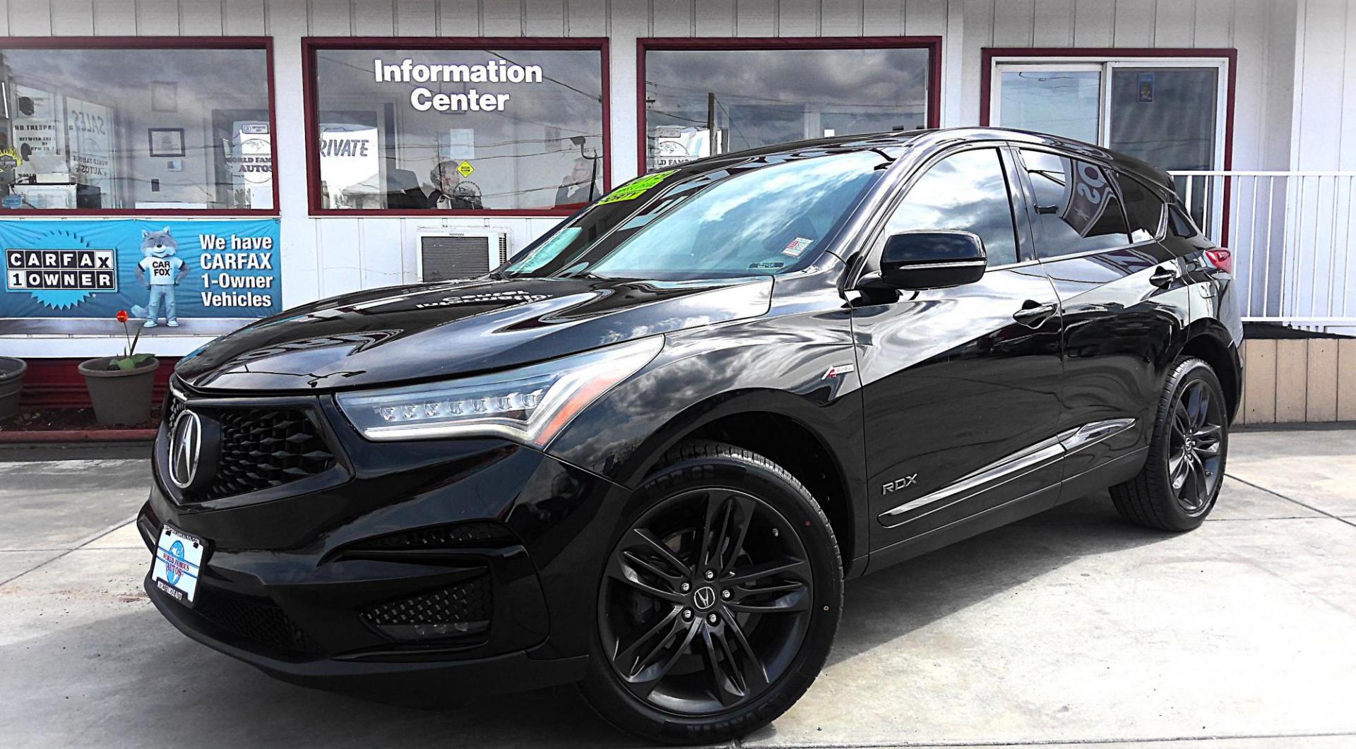 2019 BLACK Acura RDX SH-AWD A-Spec (5J8TC2H69KL) with an 2.0L L4 DOHC 16V engine, 10A transmission, located at 502 S. Riverside Avenue, Medford, OR, 97501, (541) 773-3136, 42.322803, -122.867477 - Photo#1