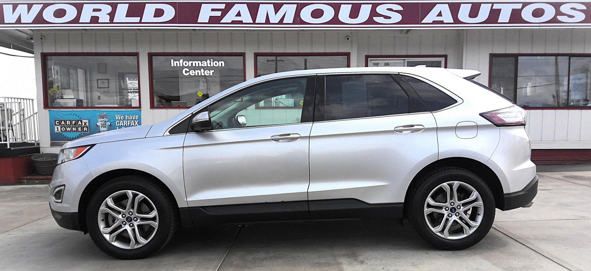 2017 SILVER Ford Edge Titanium AWD (2FMPK4K83HB) with an 3.5L V6 DOHC 24V engine, 6A transmission, located at 502 S. Riverside Avenue, Medford, OR, 97501, (541) 773-3136, 42.322803, -122.867477 - Photo#0
