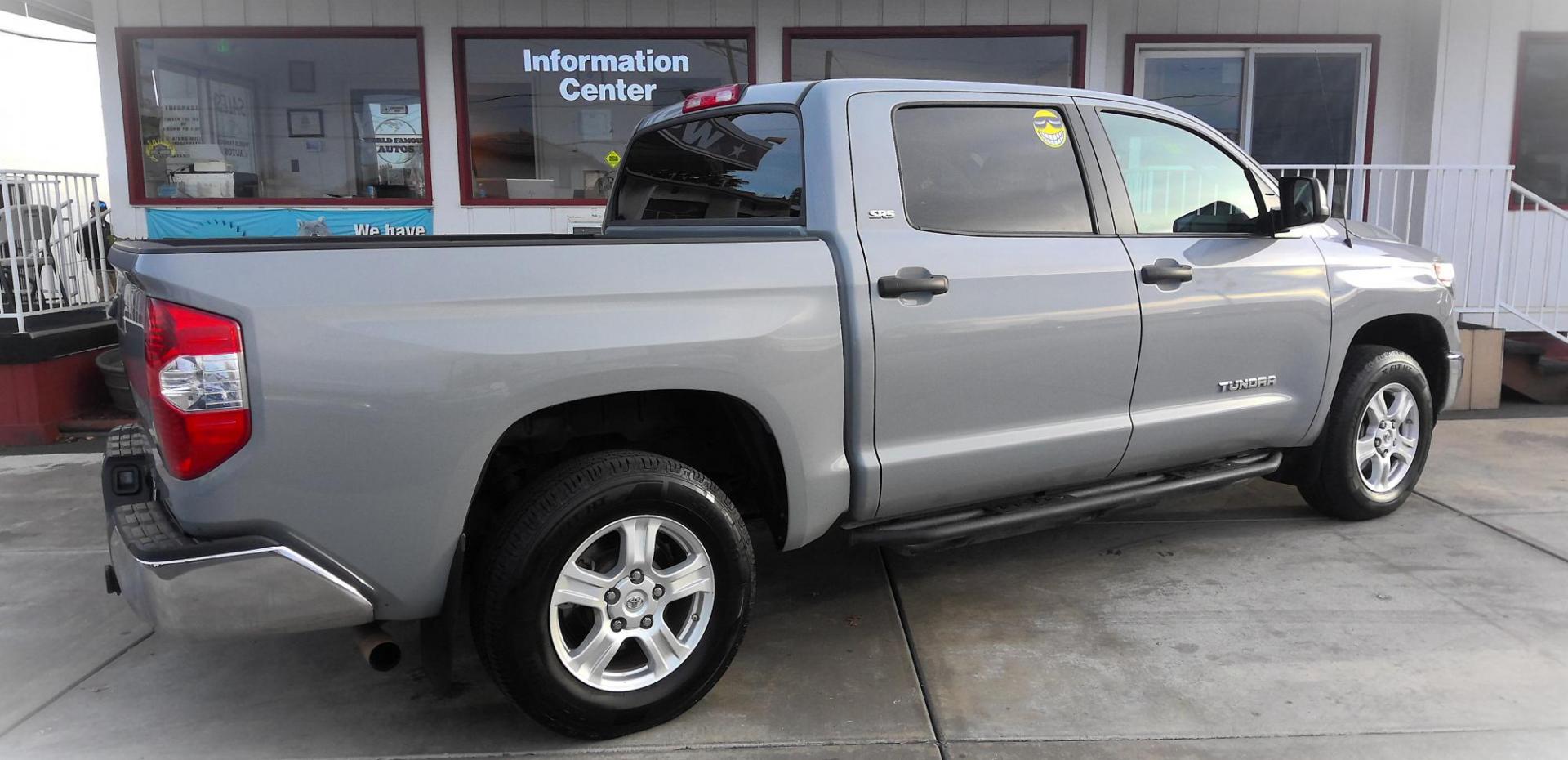 2018 GRAY Toyota Tundra SR5 4.6L V8 CrewMax 4WD (5TFDM5F13JX) with an 4.6L V8 DOHC 32V engine, 6A transmission, located at 502 S. Riverside Avenue, Medford, OR, 97501, (541) 773-3136, 42.322803, -122.867477 - Photo#2