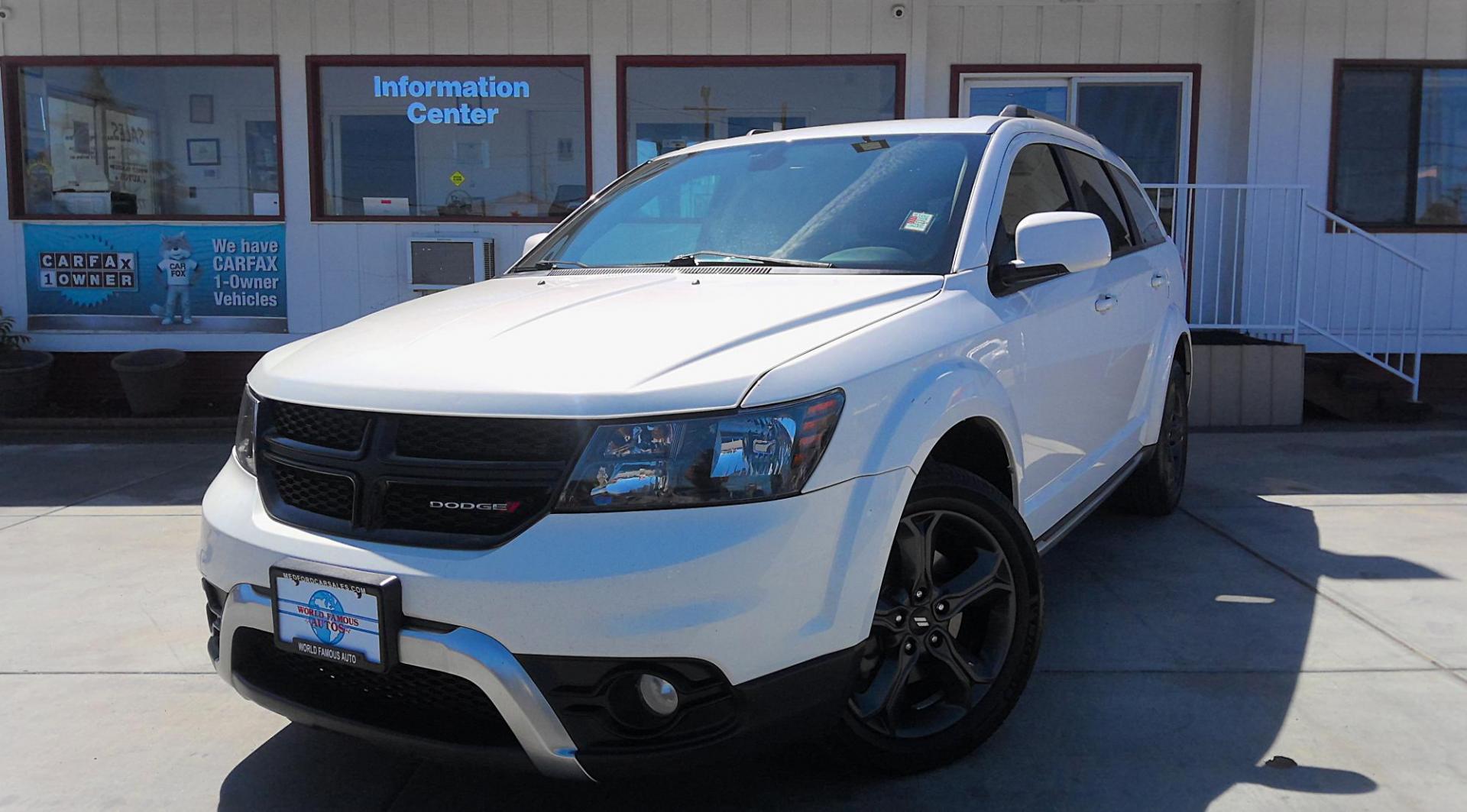 2018 WHITE Dodge Journey Crossroad AWD (3C4PDDGG3JT) with an 3.6L V6 DOHC 24V engine, 6A transmission, located at 502 S. Riverside Avenue, Medford, OR, 97501, (541) 773-3136, 42.322803, -122.867477 - Photo#1