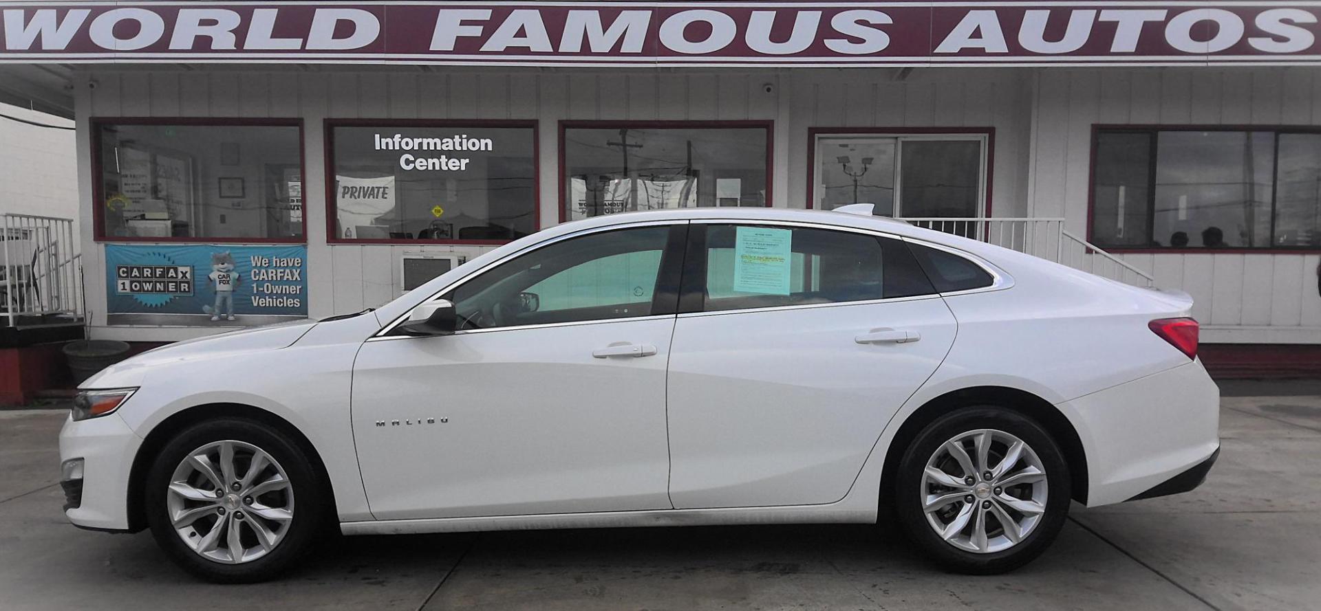2023 WHITE Chevrolet Malibu 1LT (1G1ZD5ST1PF) with an 1.5L L4 DOHC 16V engine, 6A transmission, located at 502 S. Riverside Avenue, Medford, OR, 97501, (541) 773-3136, 42.322803, -122.867477 - Photo#0