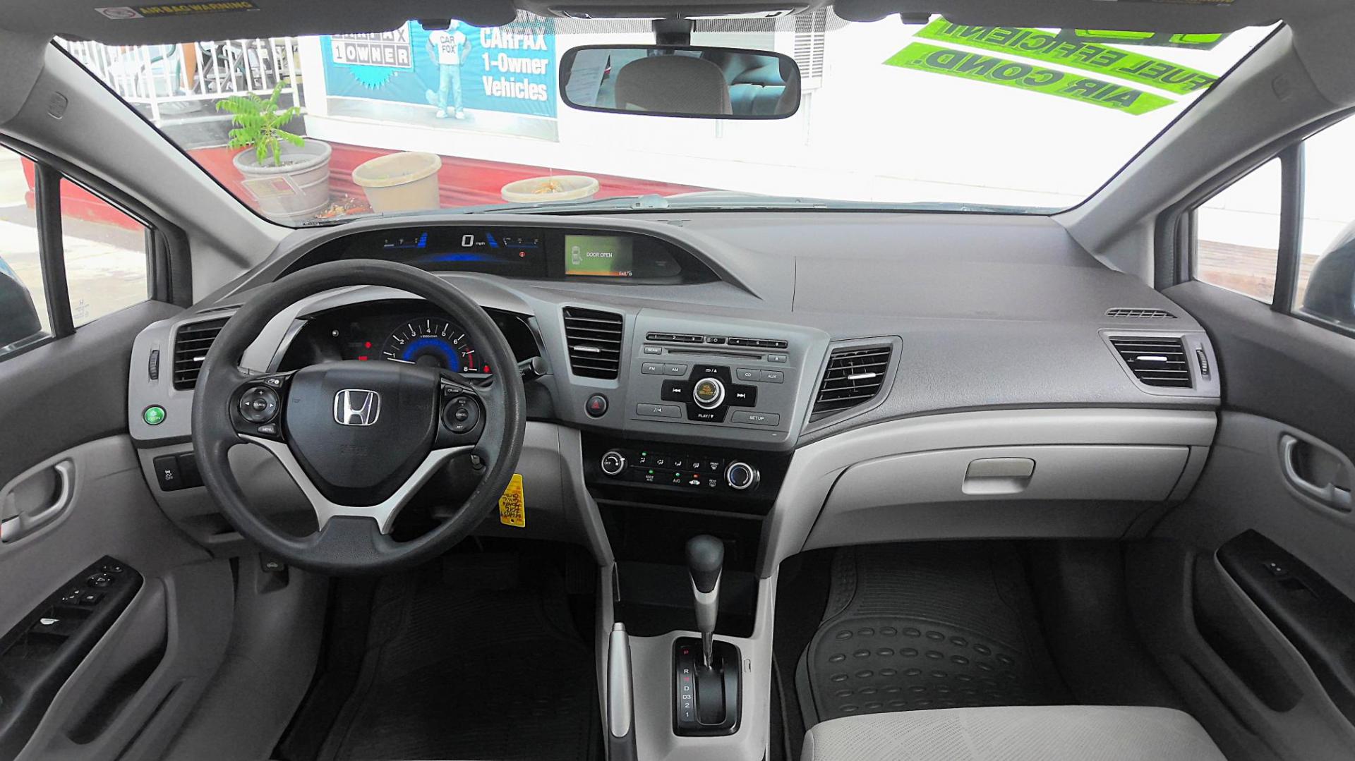 2012 GRAY Honda Civic HF Sedan 5-Speed AT (2HGFB2F6XCH) with an 1.8L L4 SOHC 16V engine, 5-Speed Automatic transmission, located at 502 S. Riverside Avenue, Medford, OR, 97501, (541) 773-3136, 42.322803, -122.867477 - Photo#8