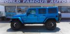 2014 BLUE Jeep Wrangler Unlimited Sahara 4WD (1C4BJWEG9EL) with an 3.6L V6 DOHC 24V FFV engine, located at 502 S. Riverside Avenue, Medford, OR, 97501, (541) 773-3136, 42.322803, -122.867477 - Photo#0