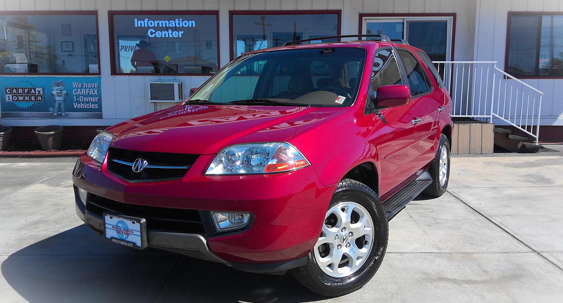 2002 RED Acura MDX Touring (2HNYD18672H) with an 3.5L V6 SOHC 24V engine, 5-Speed Automatic Overdrive transmission, located at 502 S. Riverside Avenue, Medford, OR, 97501, (541) 773-3136, 42.322803, -122.867477 - Photo#1