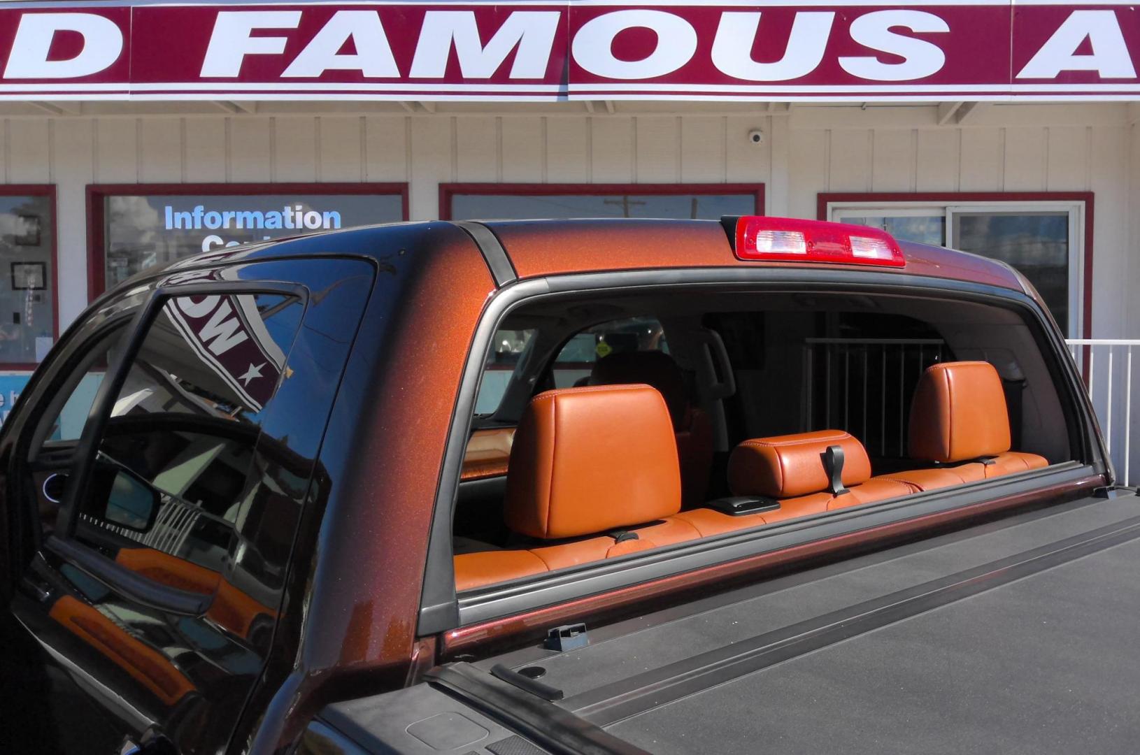 2015 BROWN Toyota Tundra Platinum CrewMax 5.7L 4WD (5TFAY5F1XFX) with an 5.7L V8 DOHC 32V engine, 6-Speed Automatic transmission, located at 502 S. Riverside Avenue, Medford, OR, 97501, (541) 773-3136, 42.322803, -122.867477 - Photo#3