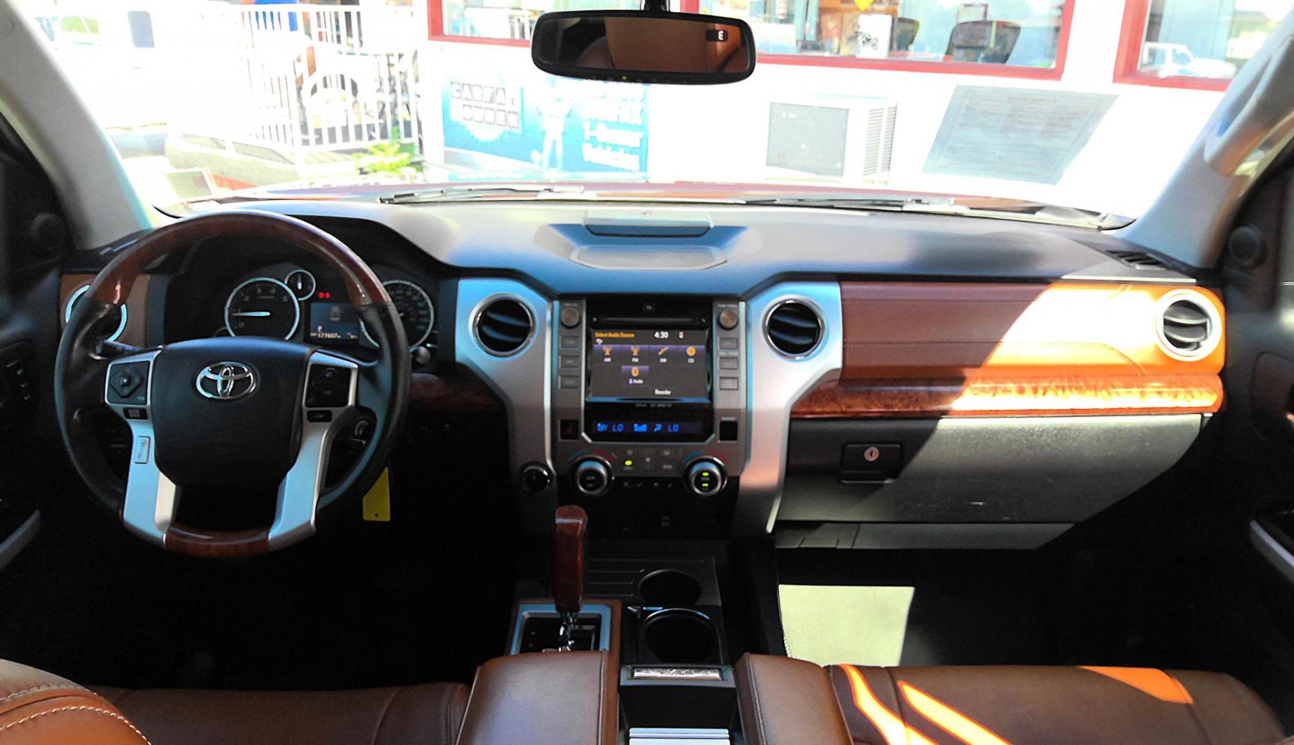 2015 BROWN Toyota Tundra Platinum CrewMax 5.7L 4WD (5TFAY5F1XFX) with an 5.7L V8 DOHC 32V engine, 6-Speed Automatic transmission, located at 502 S. Riverside Avenue, Medford, OR, 97501, (541) 773-3136, 42.322803, -122.867477 - Photo#10