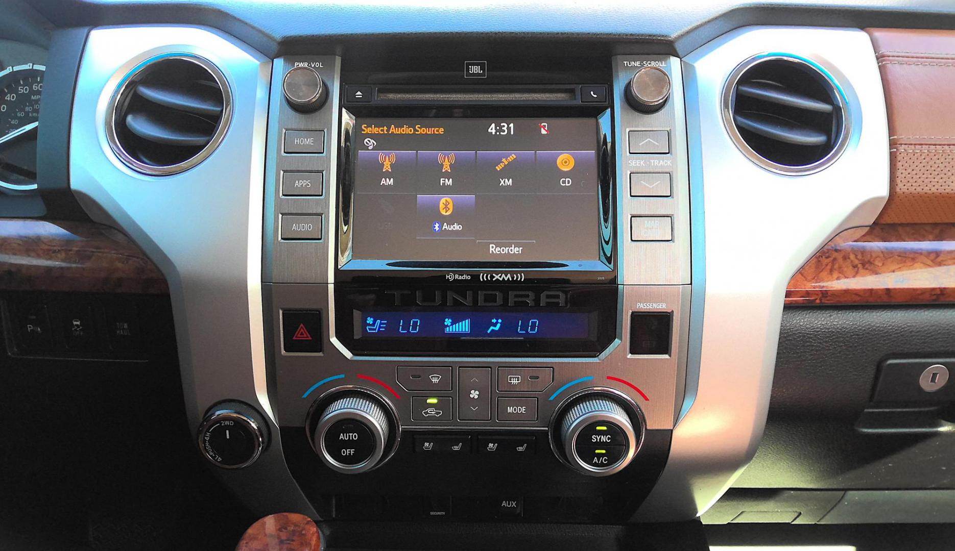 2015 BROWN Toyota Tundra Platinum CrewMax 5.7L 4WD (5TFAY5F1XFX) with an 5.7L V8 DOHC 32V engine, 6-Speed Automatic transmission, located at 502 S. Riverside Avenue, Medford, OR, 97501, (541) 773-3136, 42.322803, -122.867477 - Photo#11