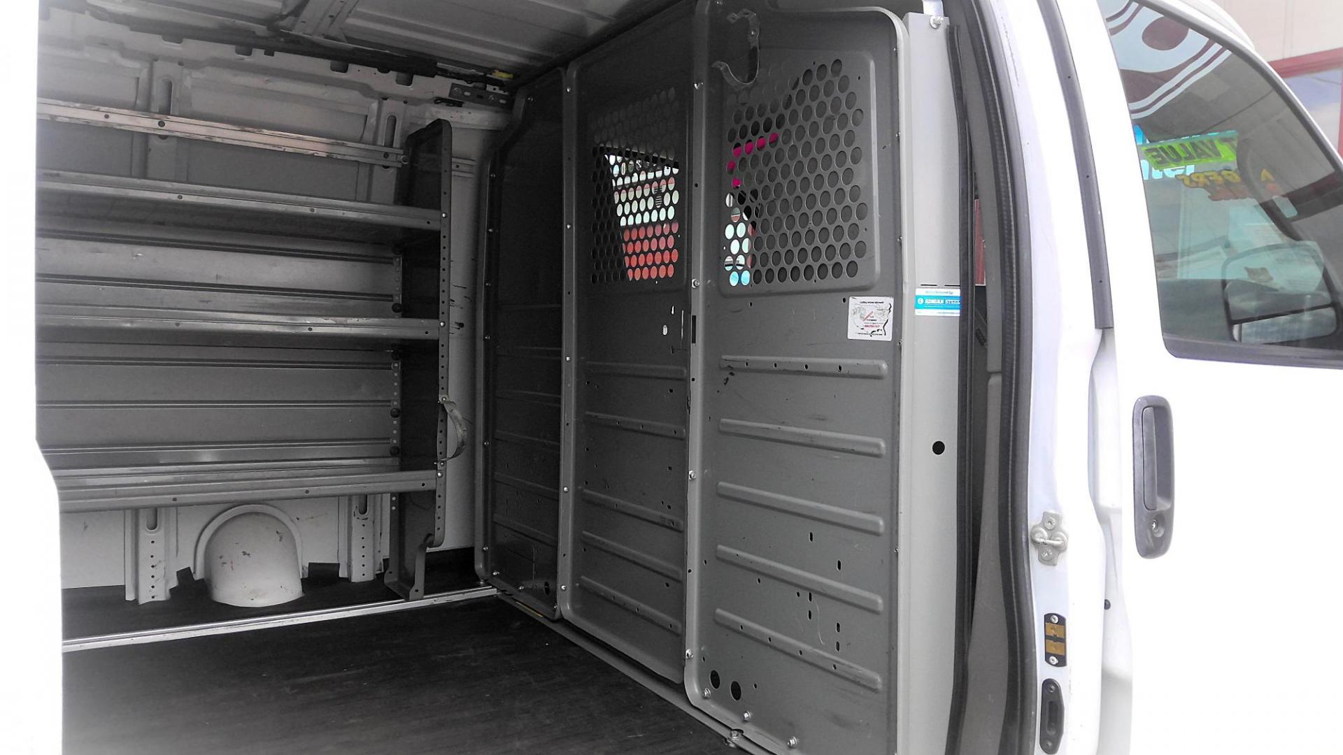 2020 WHITE Chevrolet Express 2500 Cargo (1GCWGAFP5L1) with an 4.3L V6 engine, 6A transmission, located at 502 S. Riverside Avenue, Medford, OR, 97501, (541) 773-3136, 42.322803, -122.867477 - Photo#9