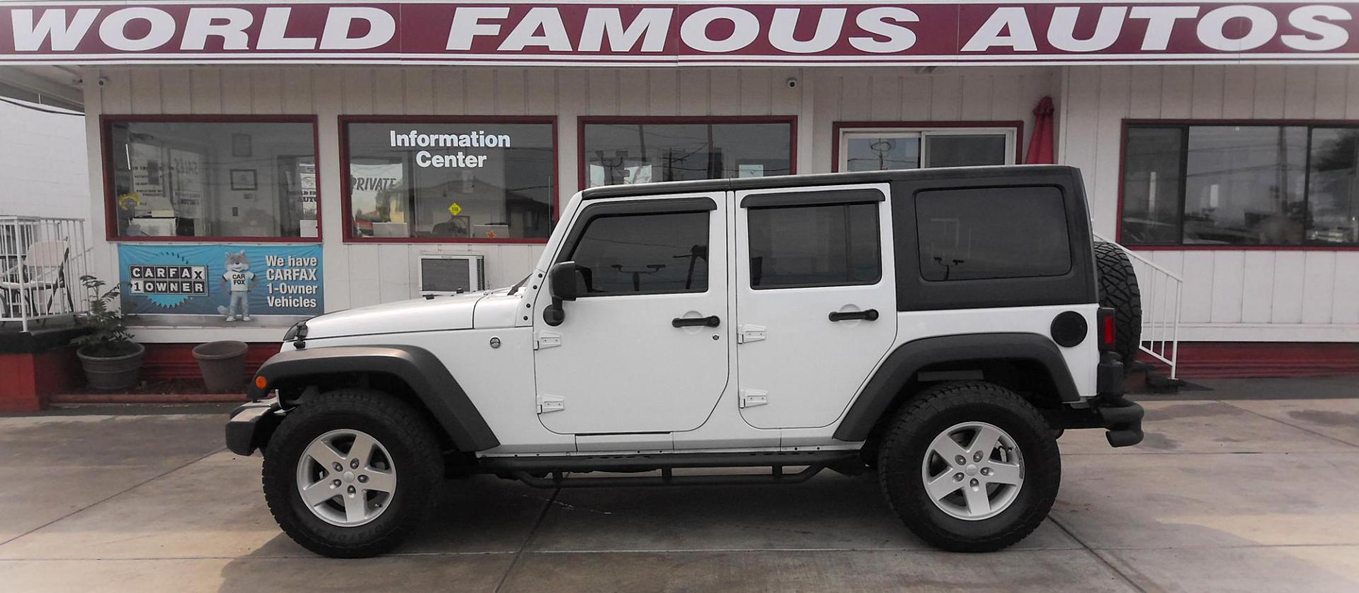 2016 WHITE Jeep Wrangler Unlimited Sport 4WD (1C4BJWDG0GL) with an 3.6L V6 DOHC 24V FFV engine, located at 502 S. Riverside Avenue, Medford, OR, 97501, (541) 773-3136, 42.322803, -122.867477 - Photo#0