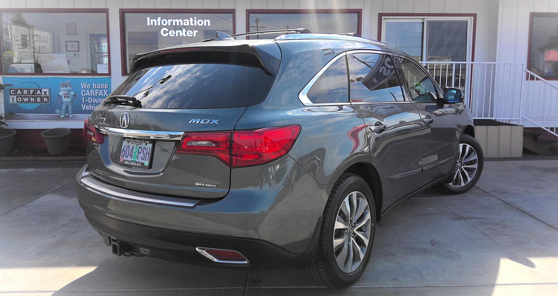 2014 GREEN Acura MDX SH-AWD 6-Spd AT w/Tech Package (5FRYD4H40EB) with an 3.5L V6 SOHC 24V engine, 6-Speed Automatic transmission, located at 502 S. Riverside Avenue, Medford, OR, 97501, (541) 773-3136, 42.322803, -122.867477 - Photo#2