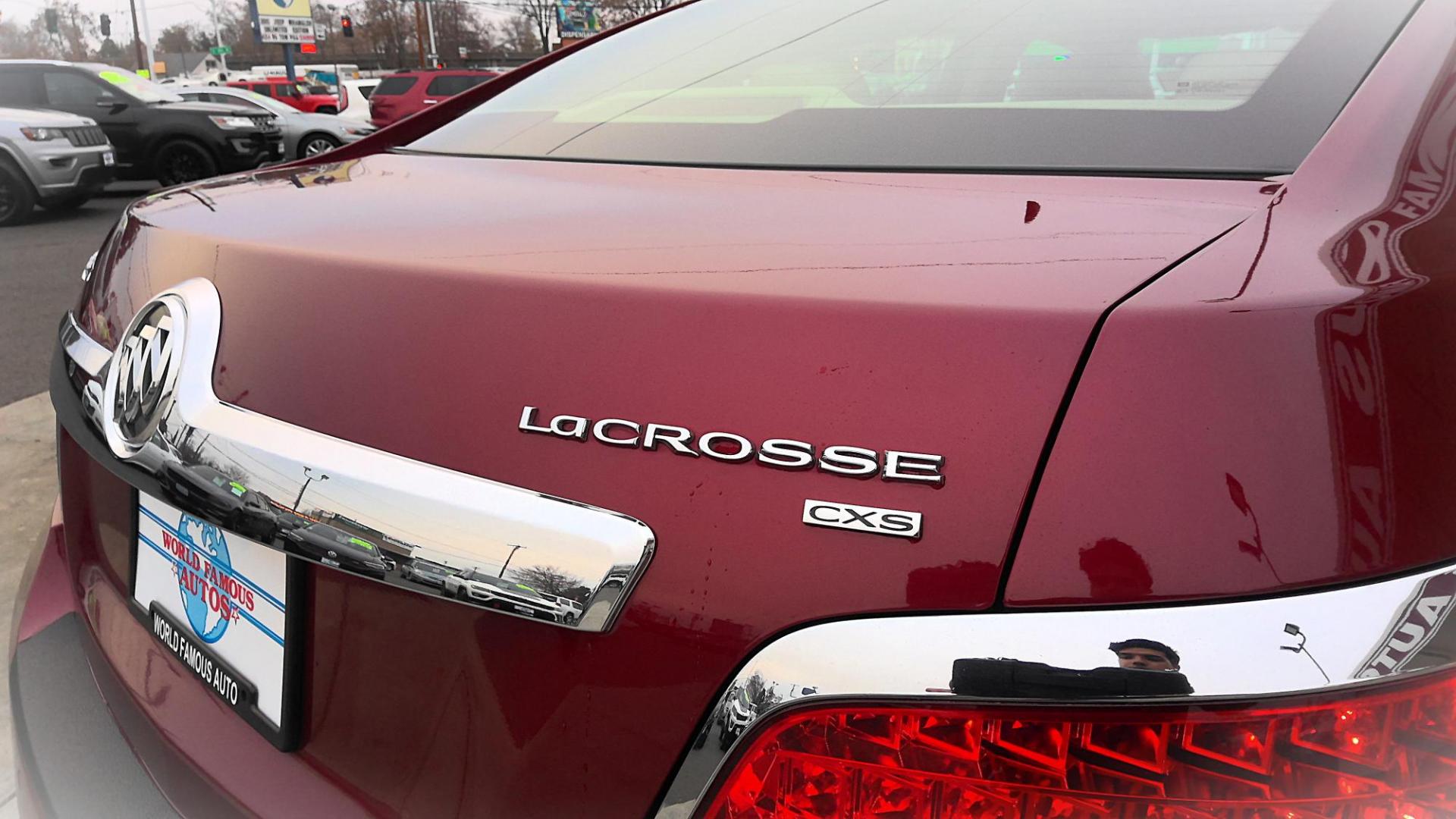 2011 RED Buick LaCrosse CXS (1G4GE5ED0BF) with an 3.6L V6 DOHC 24V engine, 6-Speed Automatic Overdrive transmission, located at 502 S. Riverside Avenue, Medford, OR, 97501, (541) 773-3136, 42.322803, -122.867477 - Photo#4
