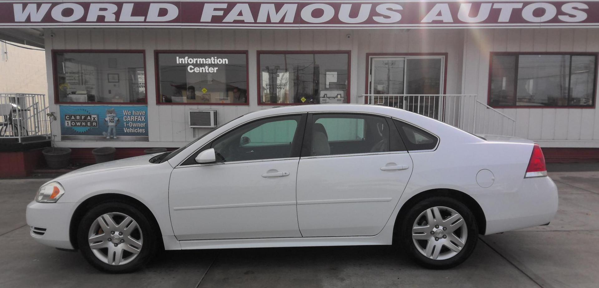 2015 WHITE Chevrolet Impala Limited LT (2G1WB5E34F1) with an 3.6L V6 DOHC 16V FFV engine, 6-Speed Automatic transmission, located at 502 S. Riverside Avenue, Medford, OR, 97501, (541) 773-3136, 42.322803, -122.867477 - Photo#0
