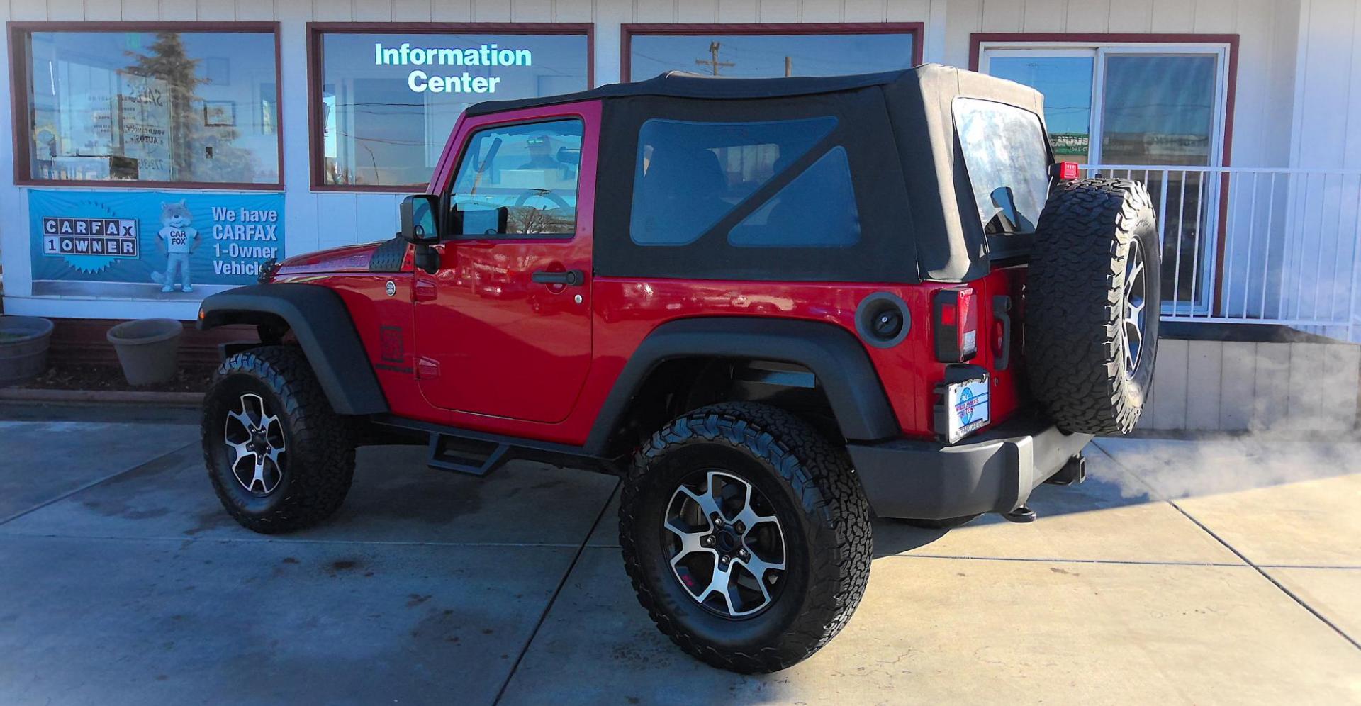 2010 RED Jeep Wrangler Sport 4WD (1J4AA2D14AL) with an 3.8L V6 OHV 12V engine, located at 502 S. Riverside Avenue, Medford, OR, 97501, (541) 773-3136, 42.322803, -122.867477 - Photo#2
