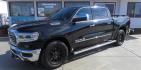 2019 BLACK RAM 1500 Longhorn Crew Cab SWB 4WD (1C6SRFKT8KN) with an 5.7L V8 OHV 16V engine, 8A transmission, located at 502 S. Riverside Avenue, Medford, OR, 97501, (541) 773-3136, 42.322803, -122.867477 - Photo#1