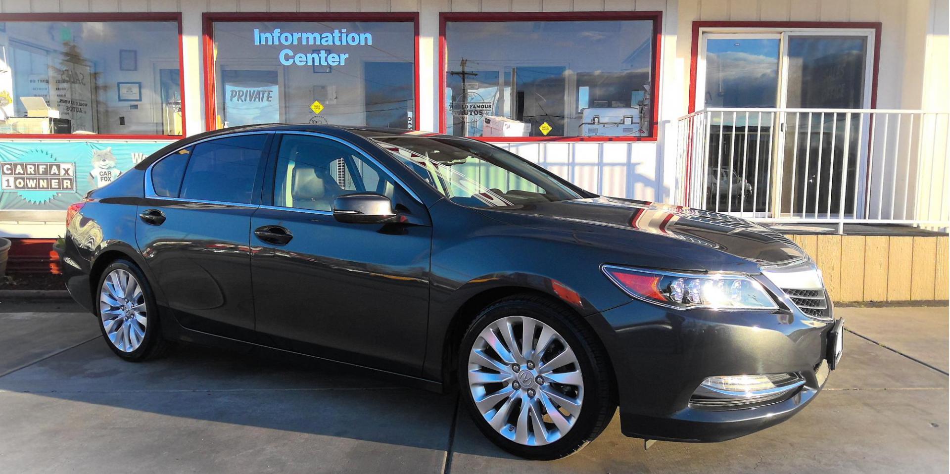 2014 GRAY Acura RLX 6-Spd AT w/Krell Audio Package (JH4KC1F78EC) with an 3.5L V6 SOHC 24V engine, 6-Speed Automatic transmission, located at 502 S. Riverside Avenue, Medford, OR, 97501, (541) 773-3136, 42.322803, -122.867477 - Photo#1