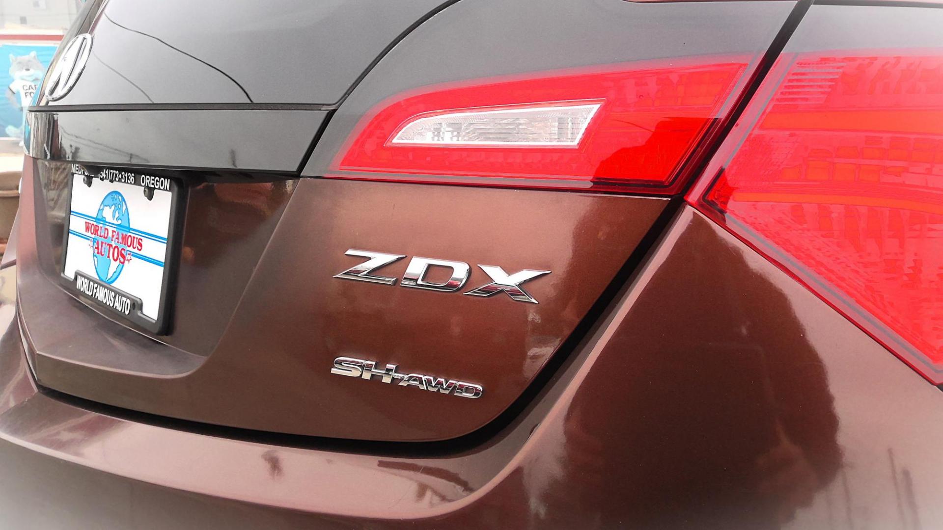 2010 BROWN Acura ZDX 6-Spd AT w/Tech Pkg (2HNYB1H49AH) with an 3.7L V6 SOHC 24V engine, 6-Speed Automatic transmission, located at 502 S. Riverside Avenue, Medford, OR, 97501, (541) 773-3136, 42.322803, -122.867477 - Photo#3