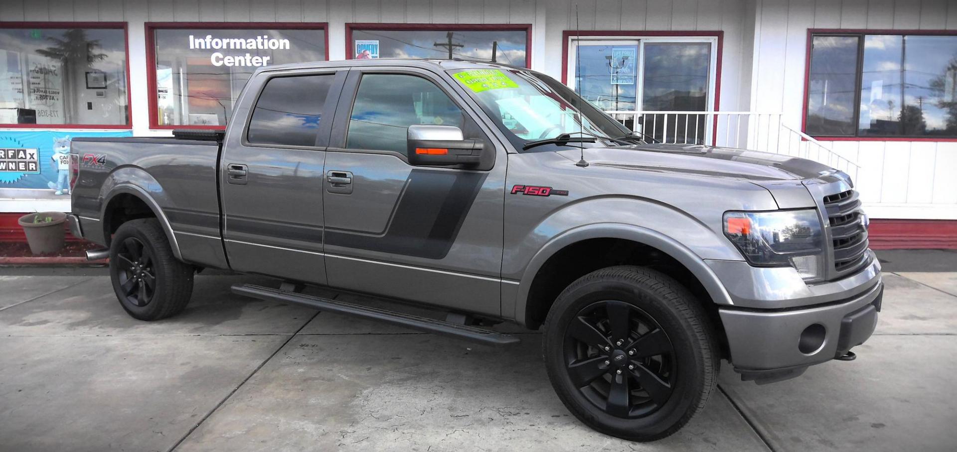 2014 GRAY Ford F-150 FX4 SuperCrew 5.5-ft. Bed 4WD (1FTFW1ET9EF) with an 3.5L V6 TURBO engine, 6-Speed Automatic transmission, located at 502 S. Riverside Avenue, Medford, OR, 97501, (541) 773-3136, 42.322803, -122.867477 - Photo#1
