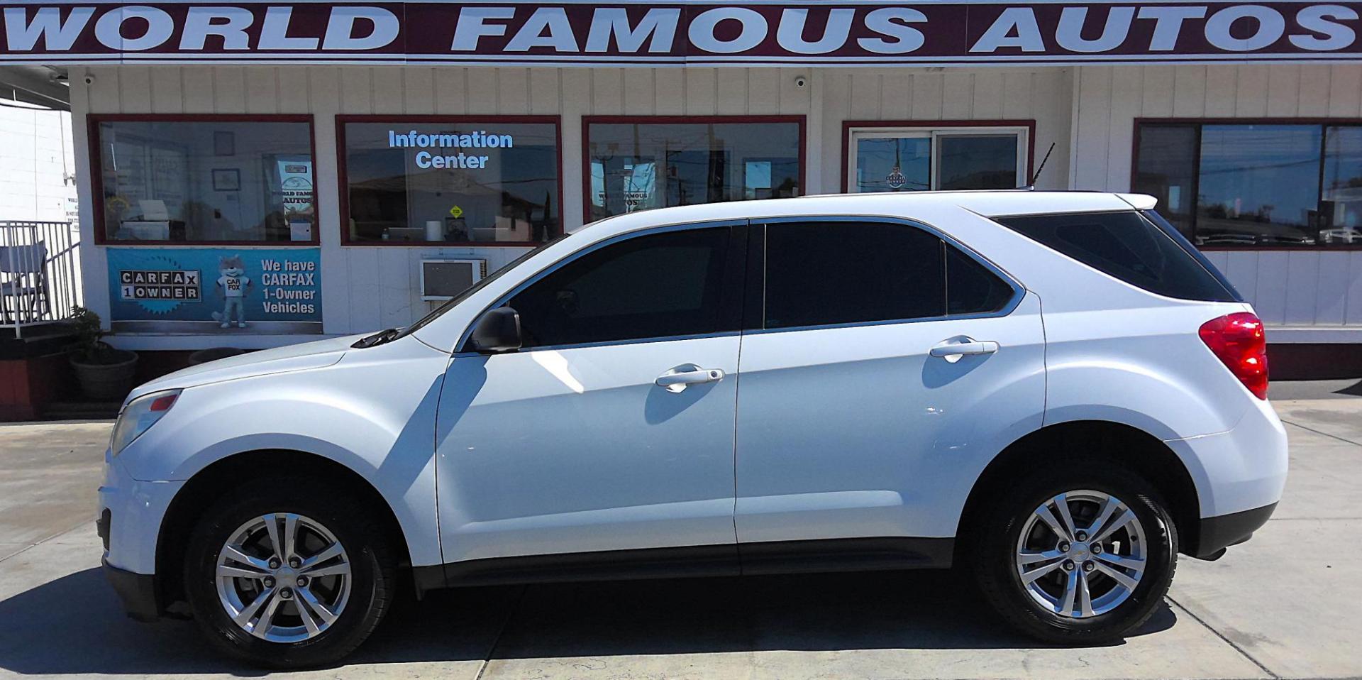 2013 WHITE Chevrolet Equinox LS 2WD (1GNALBEK5DZ) with an 2.4L L4 DOHC 16V engine, 6-Speed Automatic transmission, located at 502 S. Riverside Avenue, Medford, OR, 97501, (541) 773-3136, 42.322803, -122.867477 - Photo#0