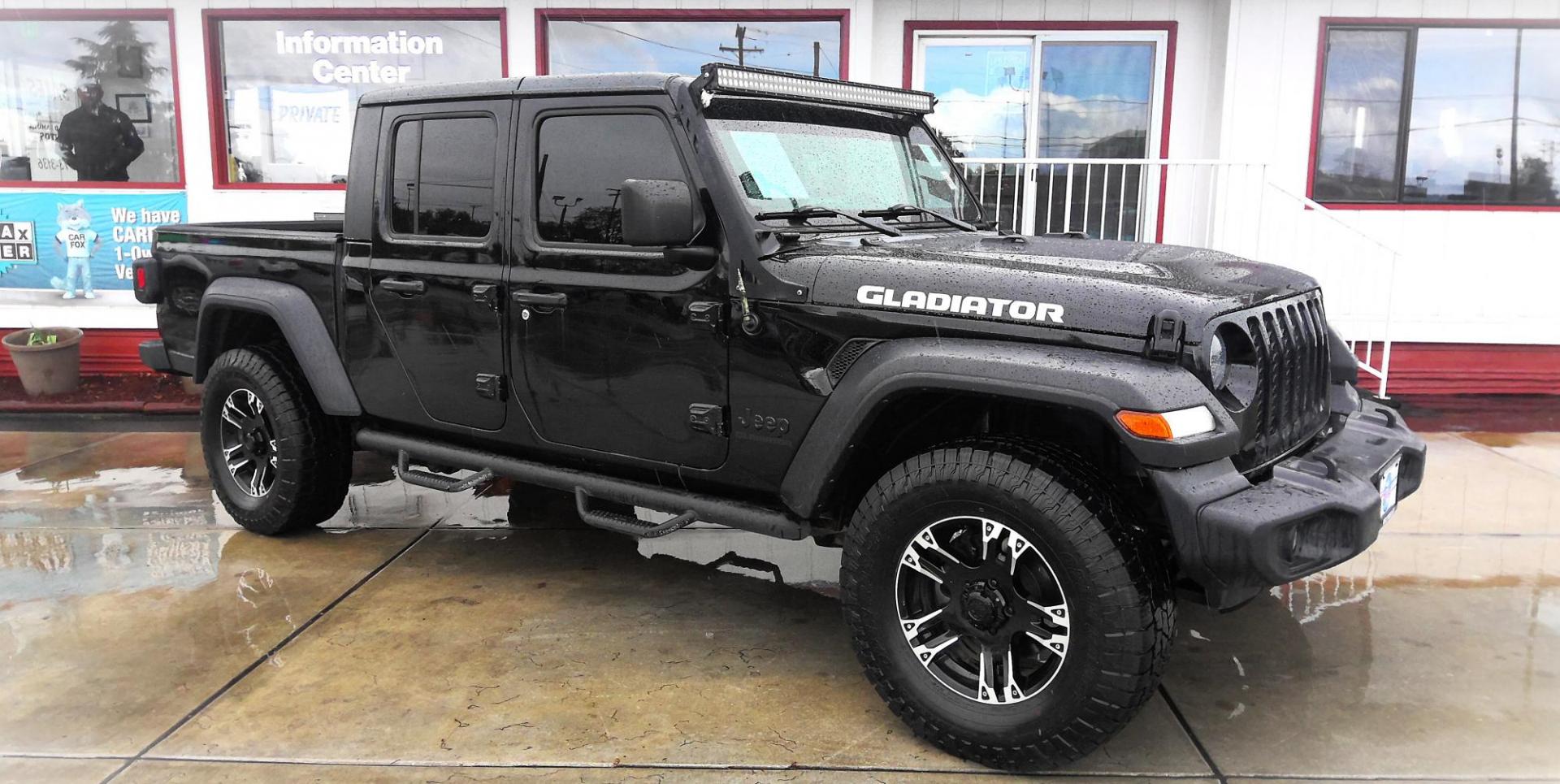 2020 BLACK Jeep Gladiator Sport (1C6HJTAG8LL) with an 3.6L V6 DOHC 24V engine, 6M transmission, located at 502 S. Riverside Avenue, Medford, OR, 97501, (541) 773-3136, 42.322803, -122.867477 - Photo#1