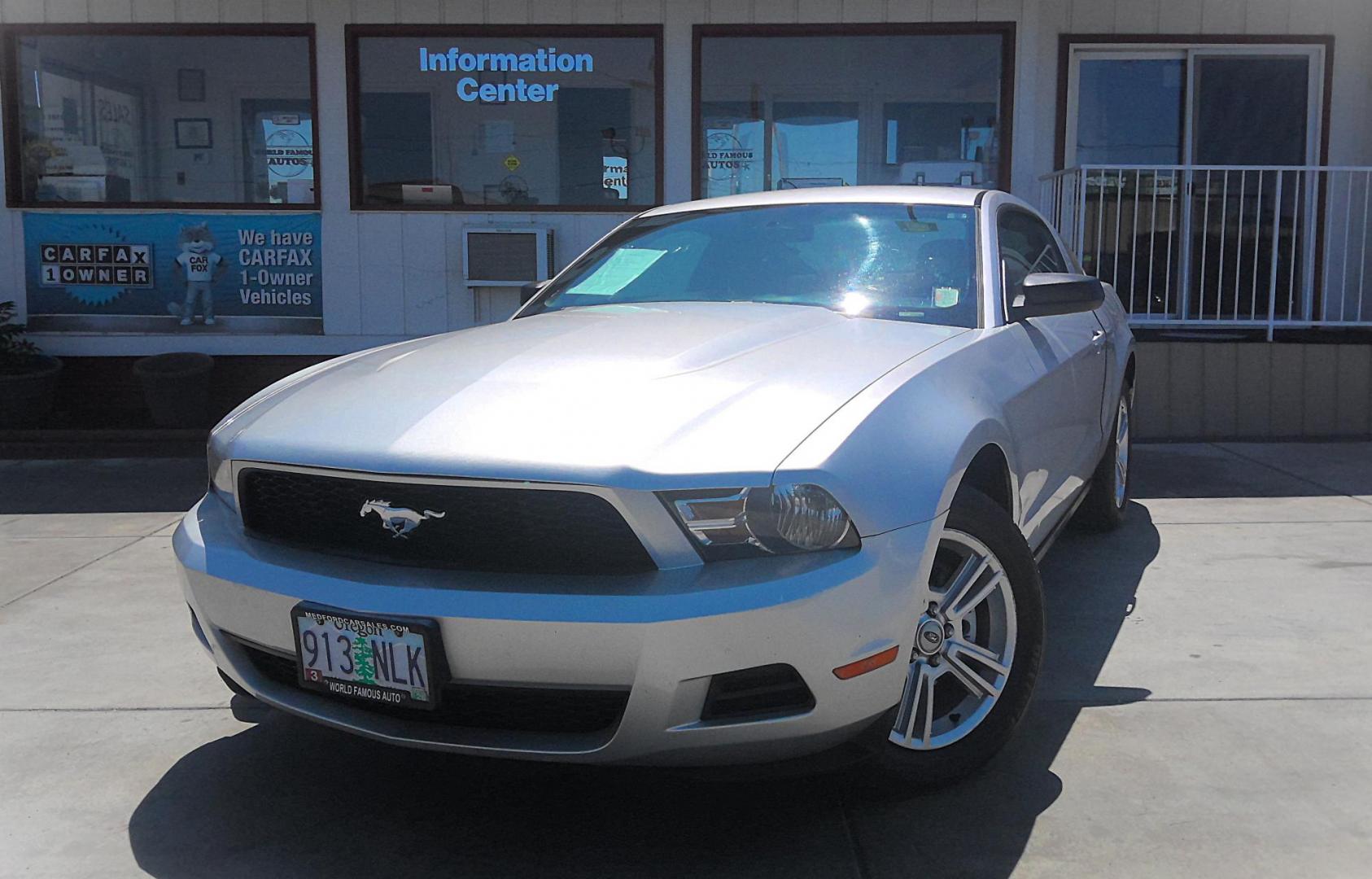 2010 GRAY /Black Ford Mustang V6 Coupe (1ZVBP8AN6A5) with an 4.0L V6 OHC 12V engine, Automatic transmission, located at 502 S. Riverside Avenue, Medford, OR, 97501, (541) 773-3136, 42.322803, -122.867477 - This 4.0 V6 2010 Mustang is a real beauty! It comes with brand new tires and spark plugs, and has a clean Carfax Vehicle History report with regular service records. This makes it a great buy! Carfax even "Fair Value" priced it before we put it through our quality vehicle reconditioning! - Photo#1