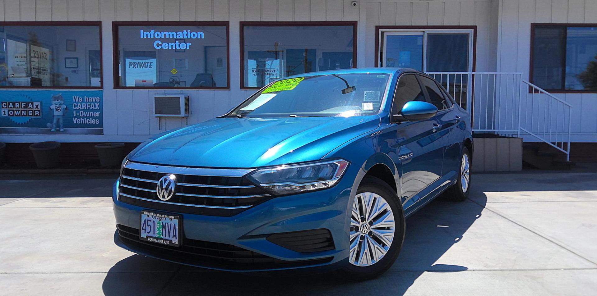 2020 BLUE Volkswagen Jetta 1.4T S 8A (3VWCB7BU2LM) with an 1.4L L4 DOHC 20V engine, 8A transmission, located at 502 S. Riverside Avenue, Medford, OR, 97501, (541) 773-3136, 42.322803, -122.867477 - Photo#1