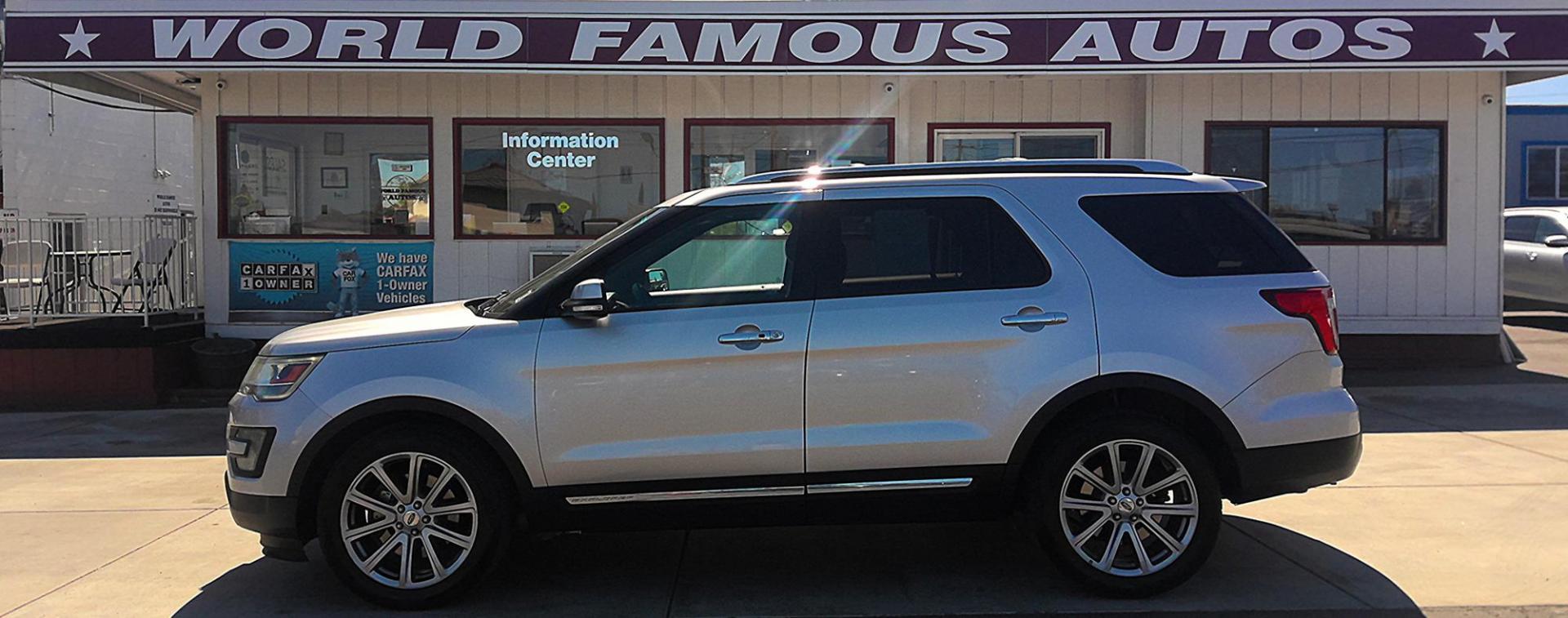 2017 SILVER Ford Explorer Limited FWD (1FM5K7F87HG) with an 3.5L V6 DOHC 24V engine, 6A transmission, located at 502 S. Riverside Avenue, Medford, OR, 97501, (541) 773-3136, 42.322803, -122.867477 - Photo#0