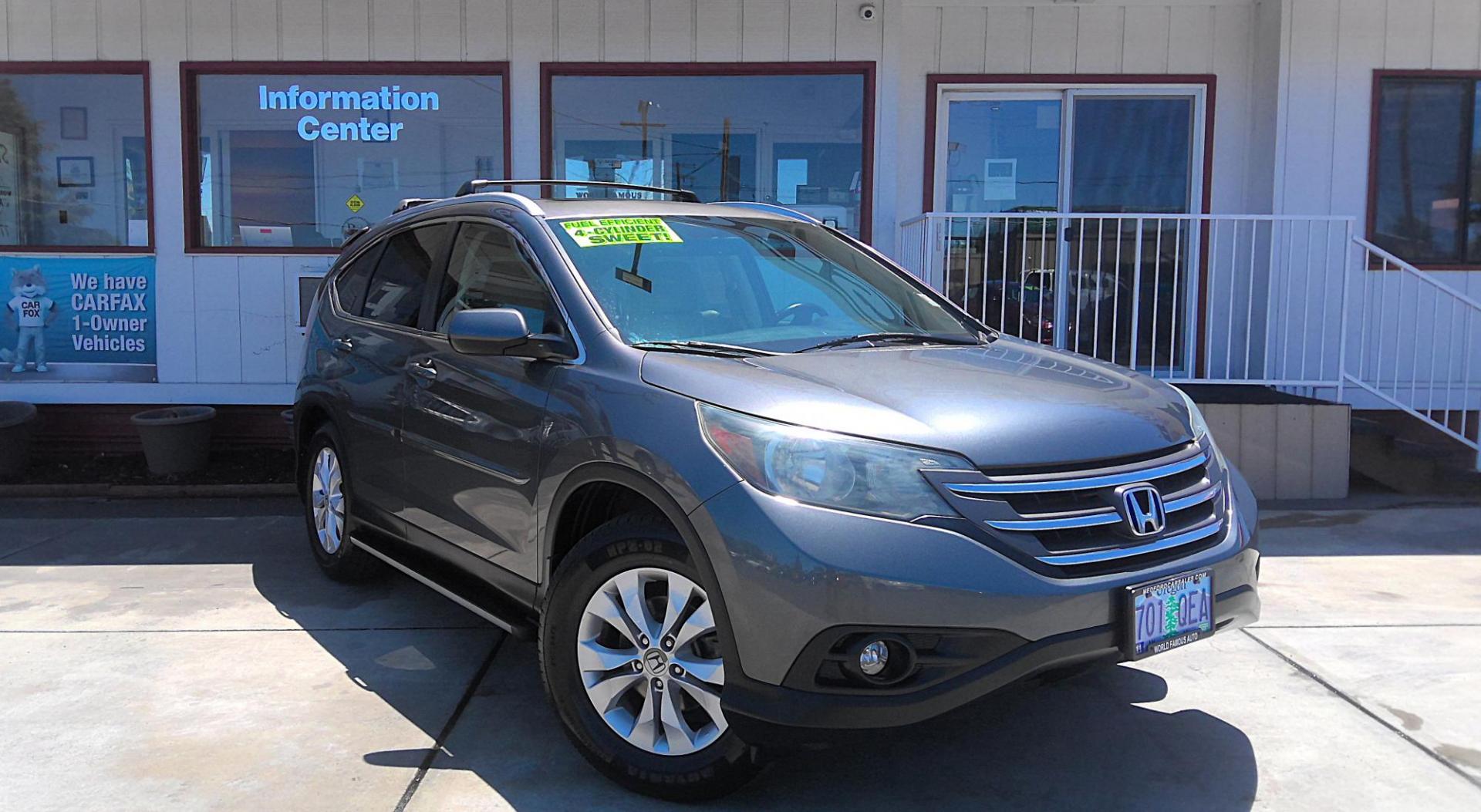 2014 GRAY Honda CR-V EX-L 4WD 5-Speed AT (2HKRM4H7XEH) with an 2.4L L4 DOHC 16V engine, 5-Speed Automatic transmission, located at 502 S. Riverside Avenue, Medford, OR, 97501, (541) 773-3136, 42.322803, -122.867477 - Photo#1