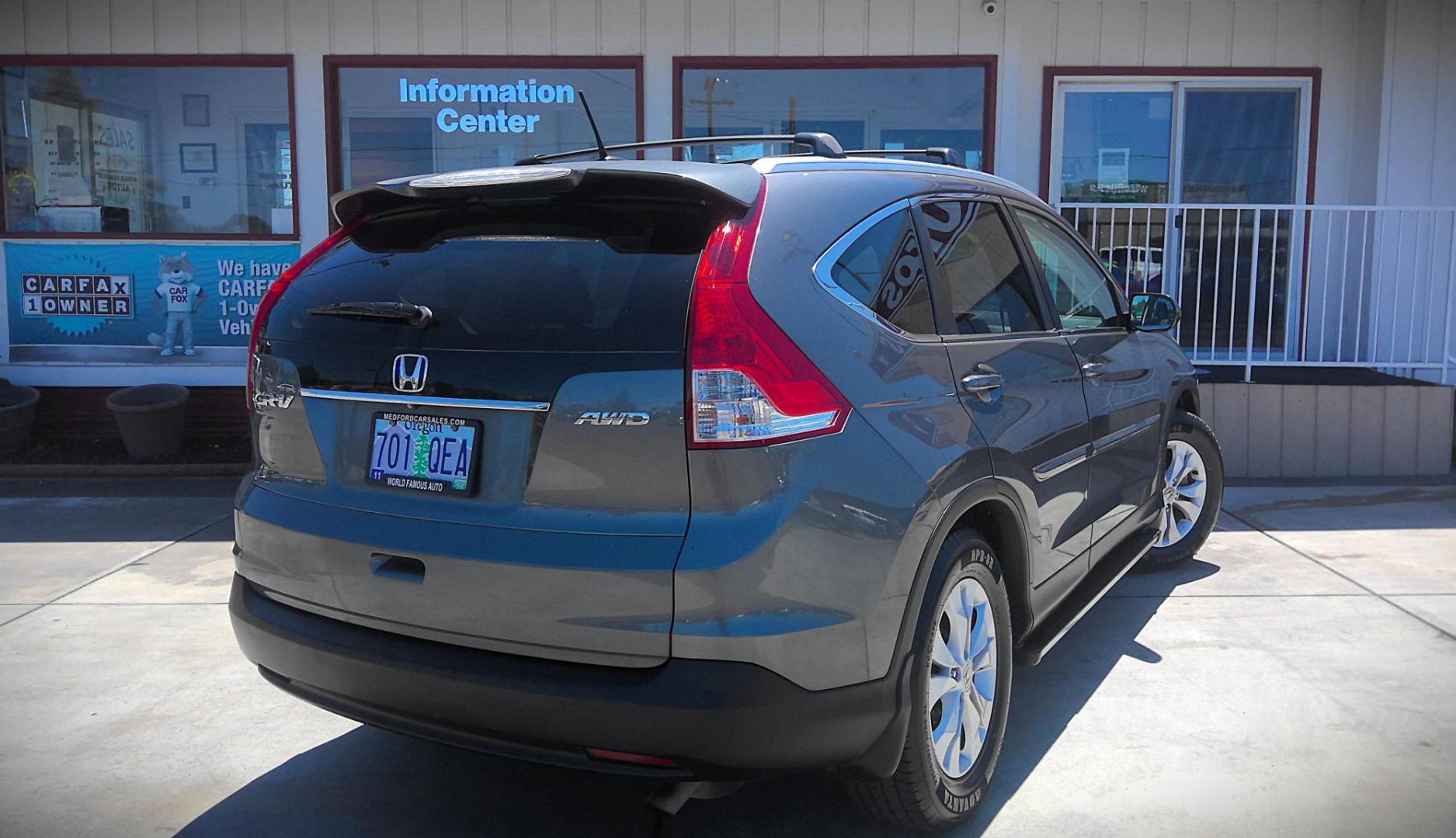 2014 GRAY Honda CR-V EX-L 4WD 5-Speed AT (2HKRM4H7XEH) with an 2.4L L4 DOHC 16V engine, 5-Speed Automatic transmission, located at 502 S. Riverside Avenue, Medford, OR, 97501, (541) 773-3136, 42.322803, -122.867477 - Photo#2