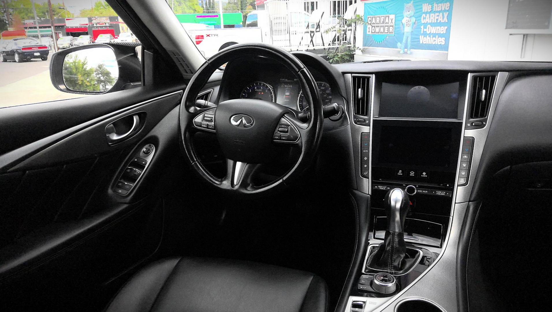 2014 BLUE Infiniti Q50 Premium (JN1BV7APXEM) with an 3.7L V6 DOHC 24V HYBRID engine, 7-Speed Automatic transmission, located at 502 S. Riverside Avenue, Medford, OR, 97501, (541) 773-3136, 42.322803, -122.867477 - Photo#11