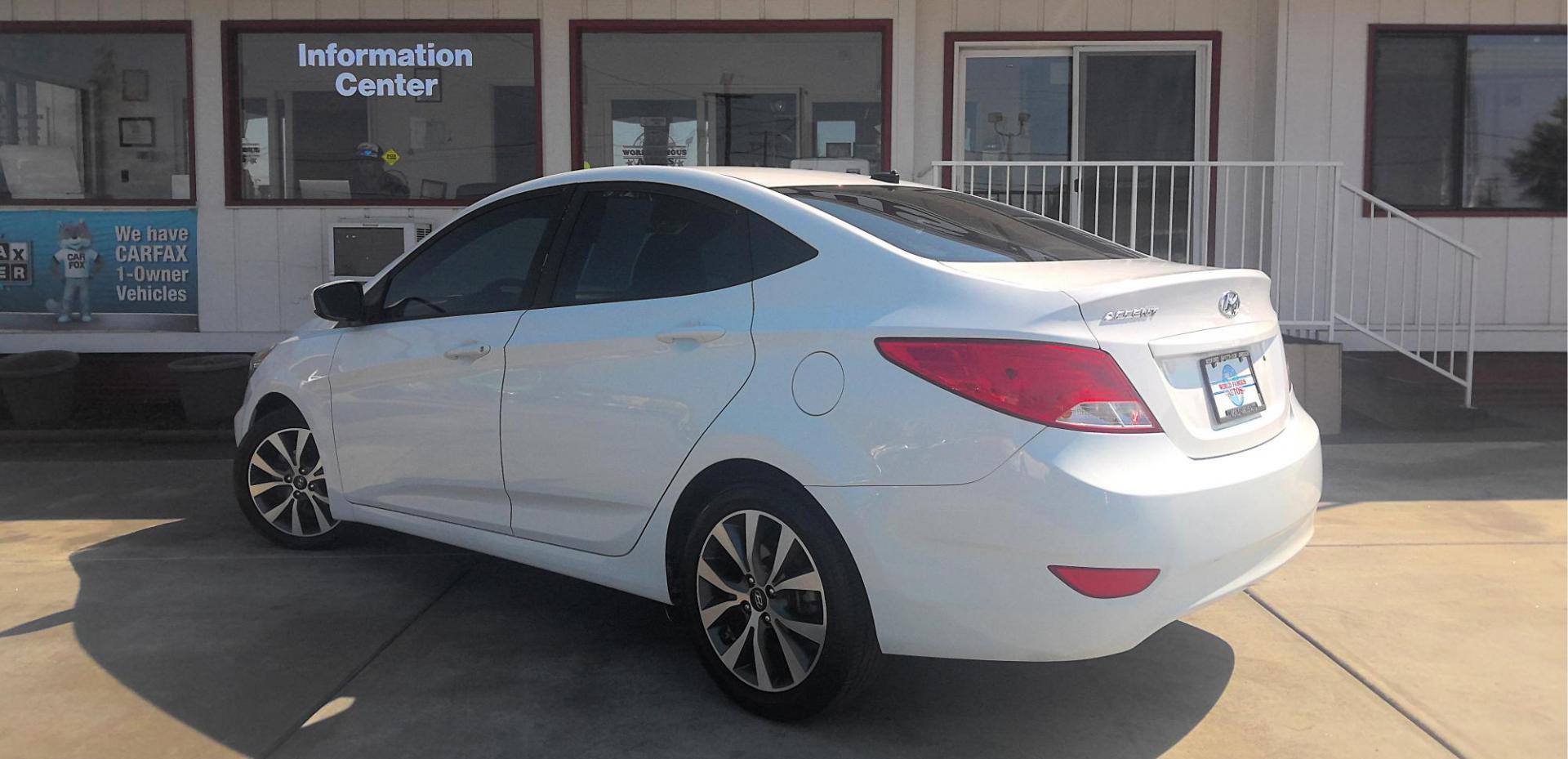 2017 WHITE Hyundai Accent SE 4-Door 6M (KMHCT4AE4HU) with an 1.6L L4 DOHC 16V engine, 6M transmission, located at 502 S. Riverside Avenue, Medford, OR, 97501, (541) 773-3136, 42.322803, -122.867477 - Photo#2