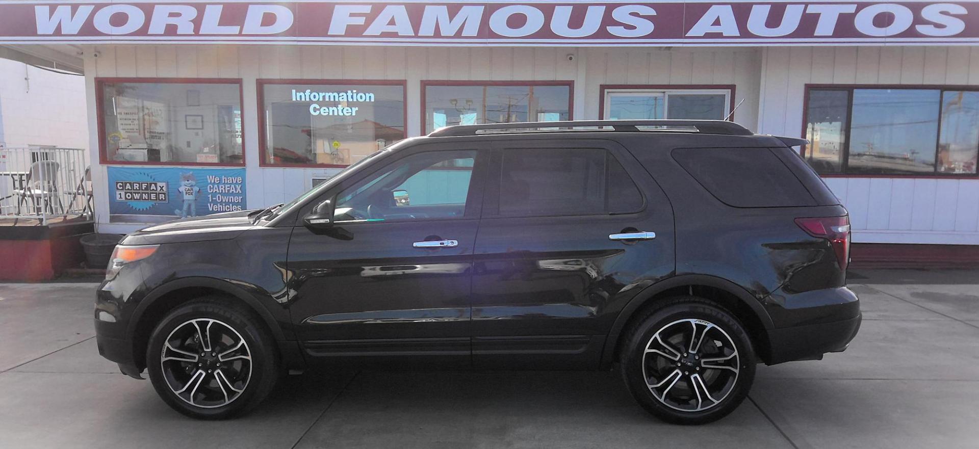 2014 BLACK Ford Explorer Sport 4WD (1FM5K8GT1EG) with an 3.5L V6 DOHC 24V engine, 6-Speed Automatic transmission, located at 502 S. Riverside Avenue, Medford, OR, 97501, (541) 773-3136, 42.322803, -122.867477 - Photo#0