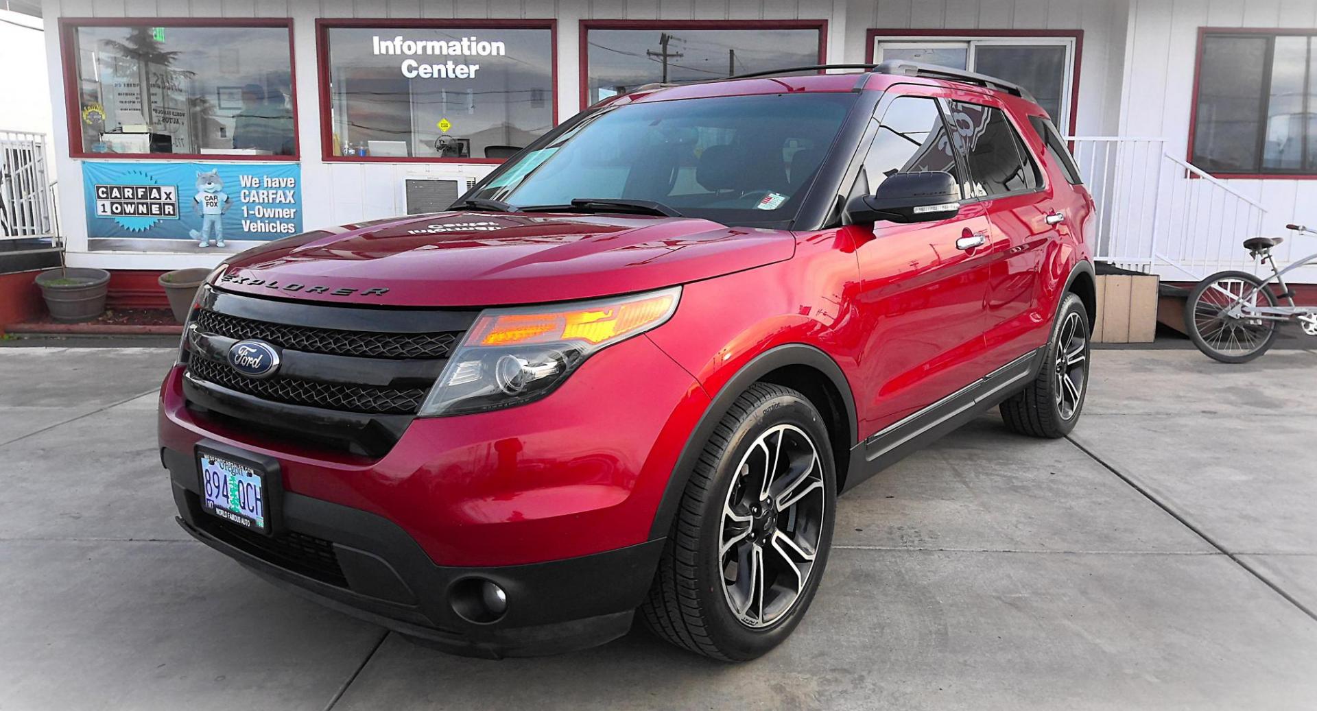 2013 RED Ford Explorer Sport 4WD (1FM5K8GTXDG) with an 3.5L V6 DOHC 24V engine, 6-Speed Automatic transmission, located at 502 S. Riverside Avenue, Medford, OR, 97501, (541) 773-3136, 42.322803, -122.867477 - Photo#1